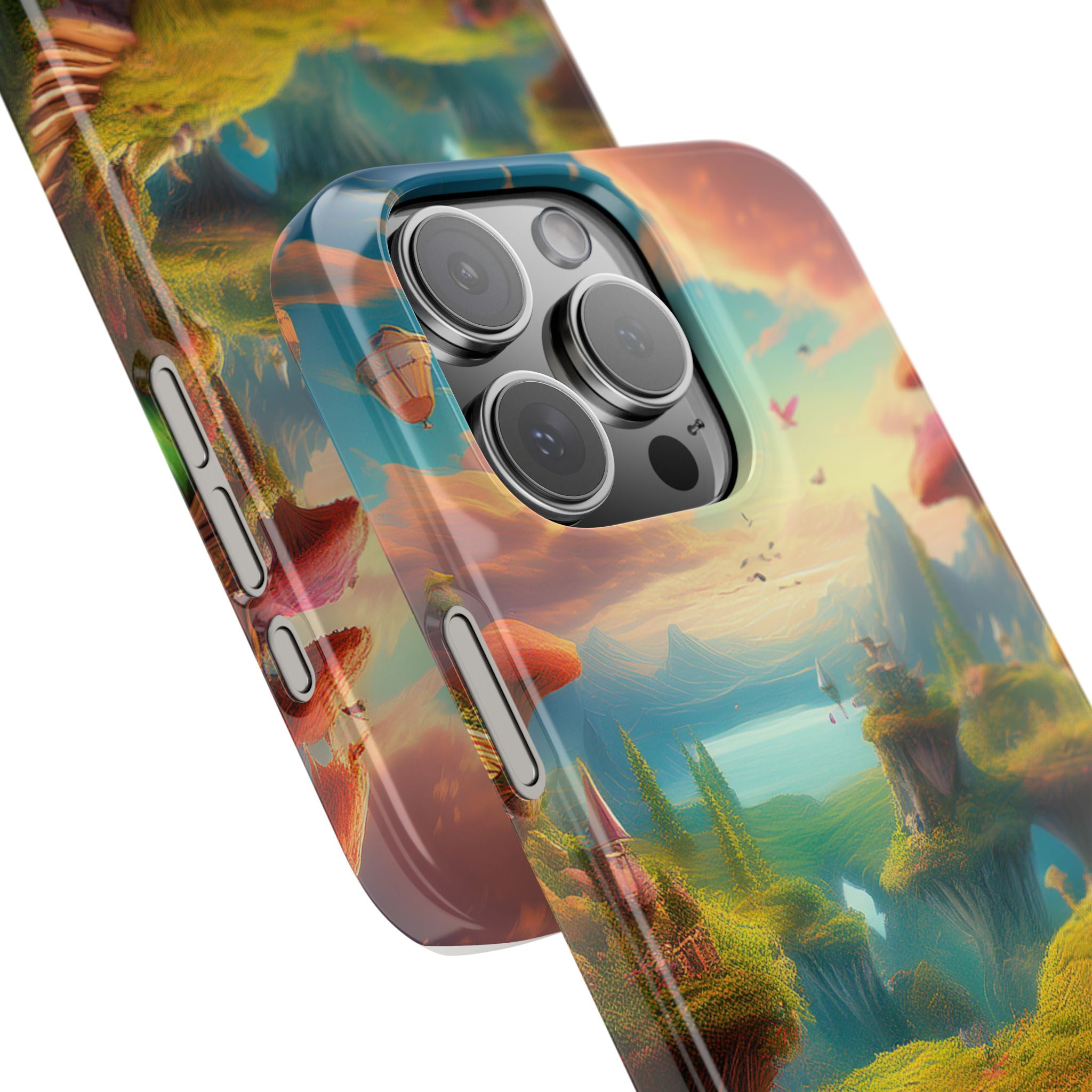 Fantasy Landscape Slim Phone Case — Enchanted Mushroom Path