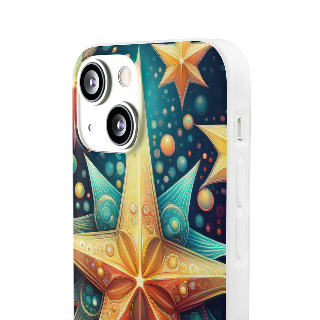 Starburst Galaxy Phone Case — Colorful Cosmic Star Design Flexible Case