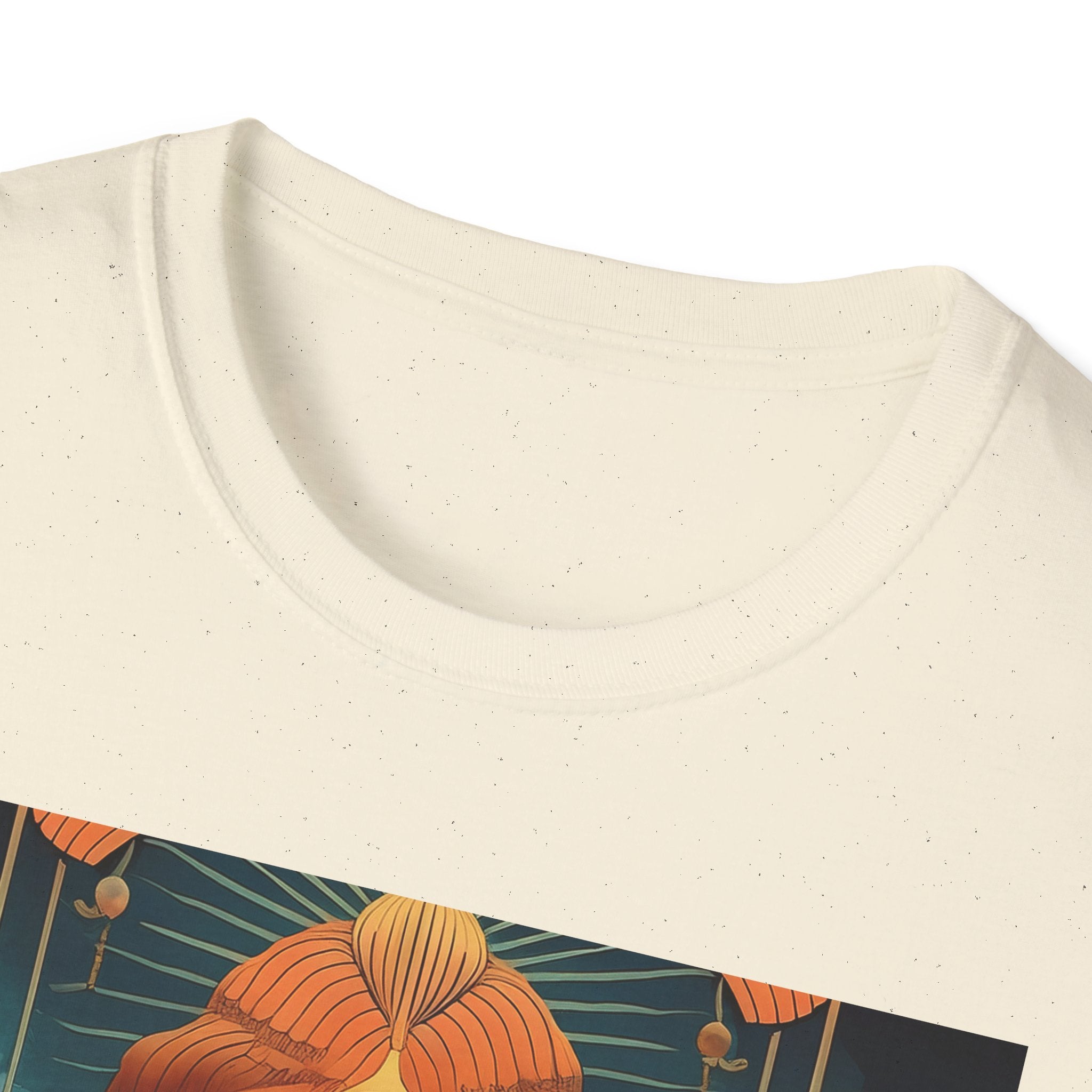 Meditative Goddess T-Shirt — Tranquil Floral Face Art Tee