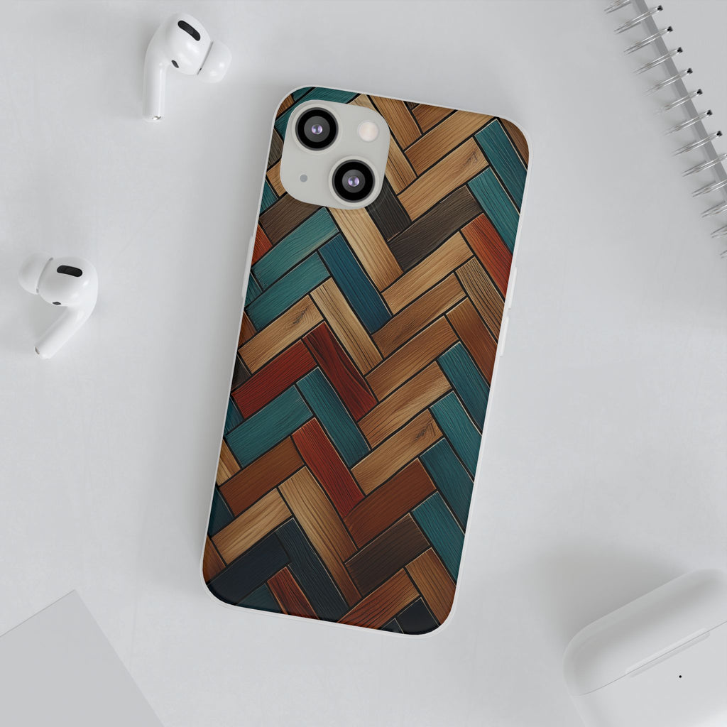 Herringbone Wood Pattern Flexi Phone Case