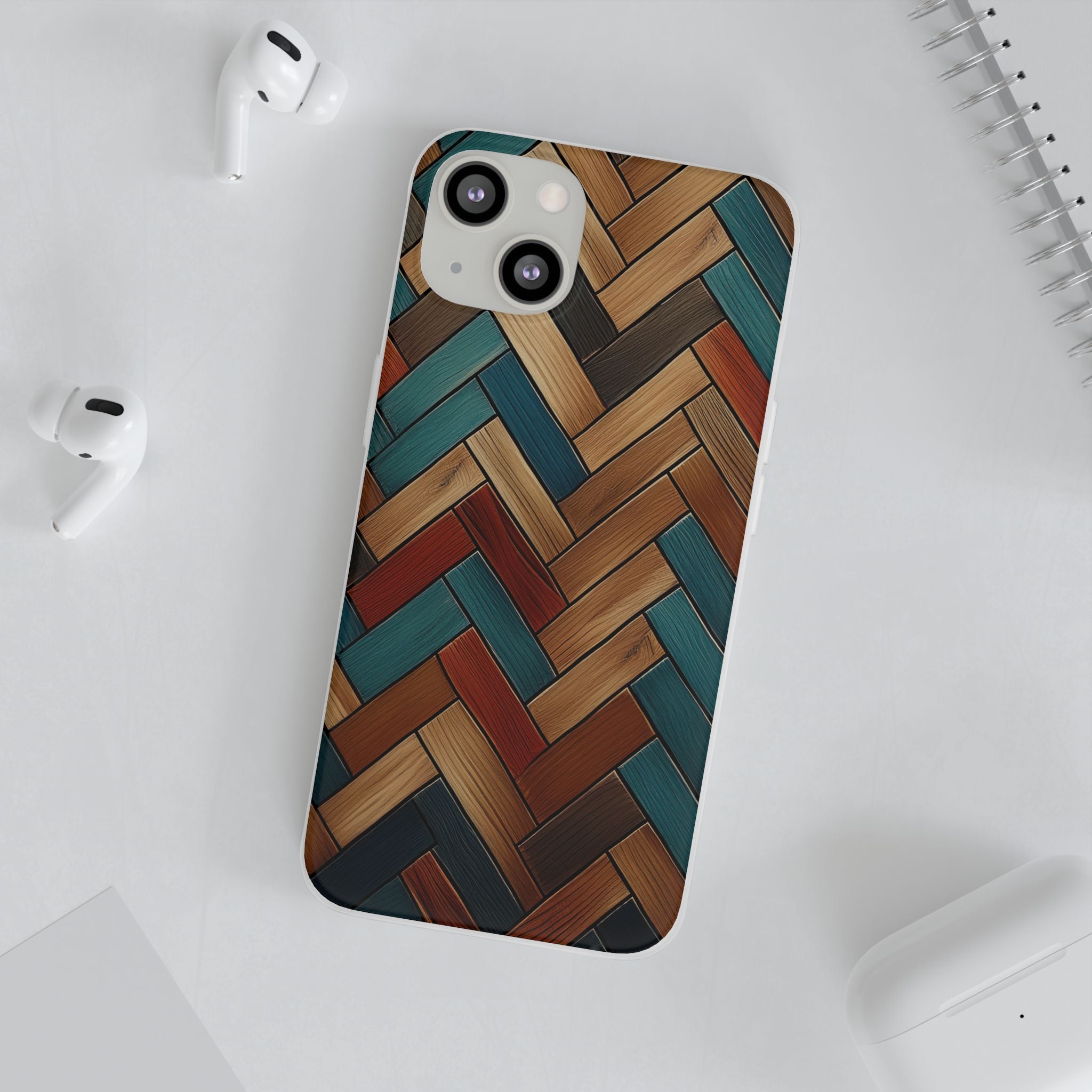 Herringbone Wood Pattern Flexi Phone Case