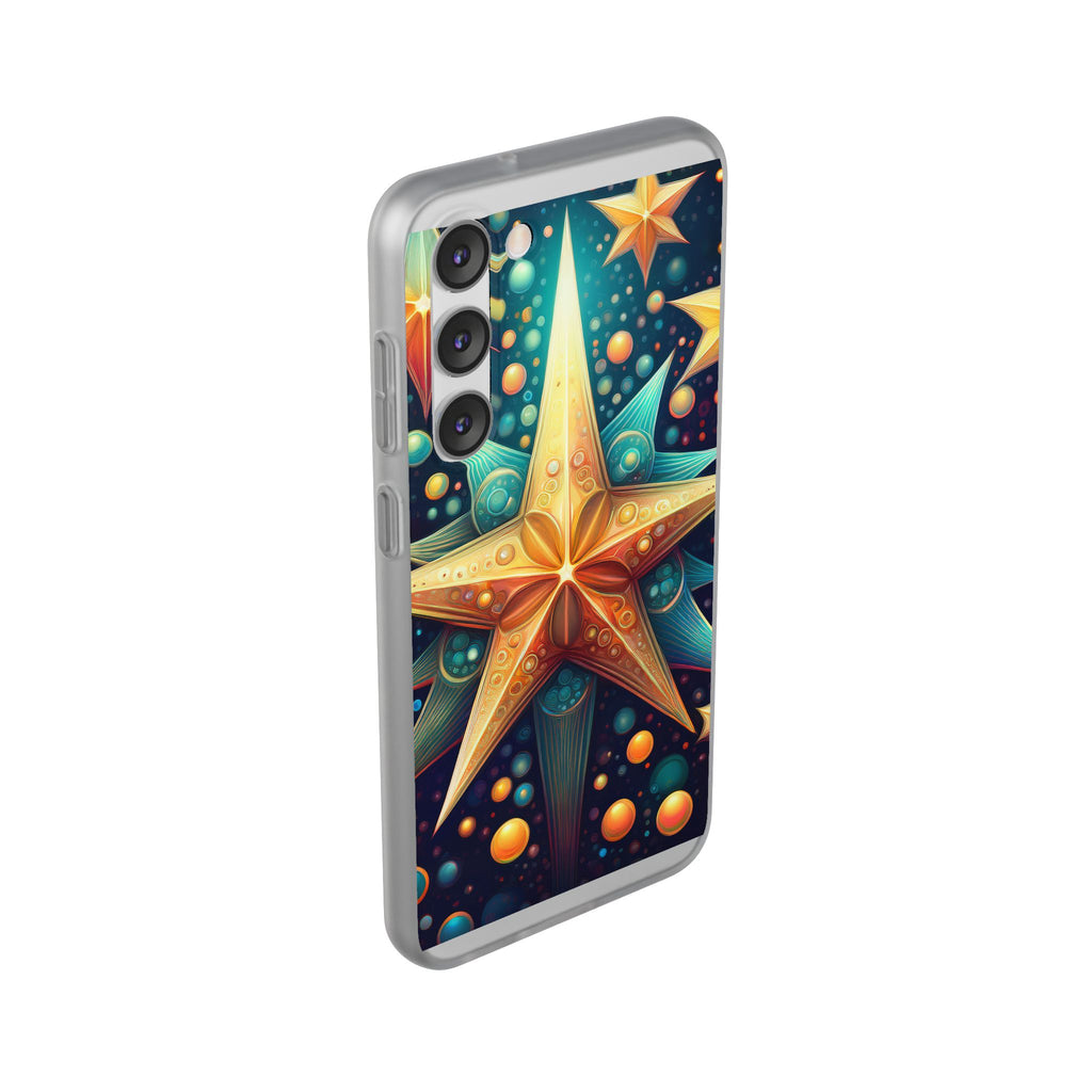 Starburst Galaxy Phone Case — Colorful Cosmic Star Design Flexible Case
