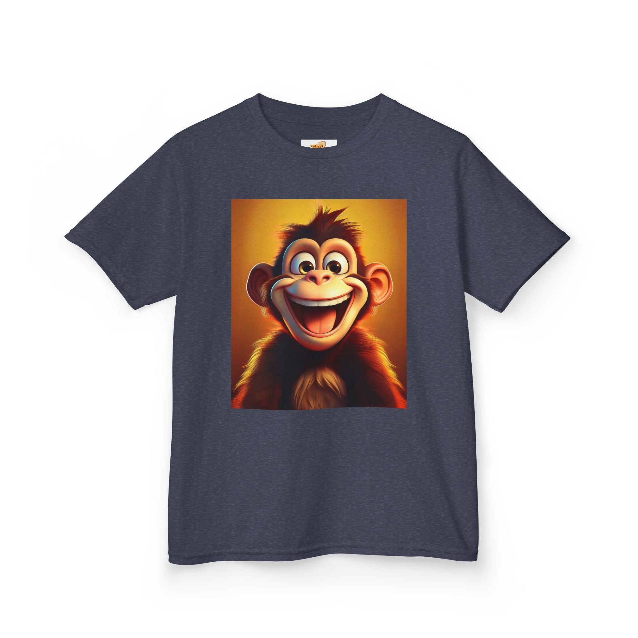 Kids Monkey Smile T‑Shirt — Cute Cartoon Ape Graphic Tee for Toddlers & Children