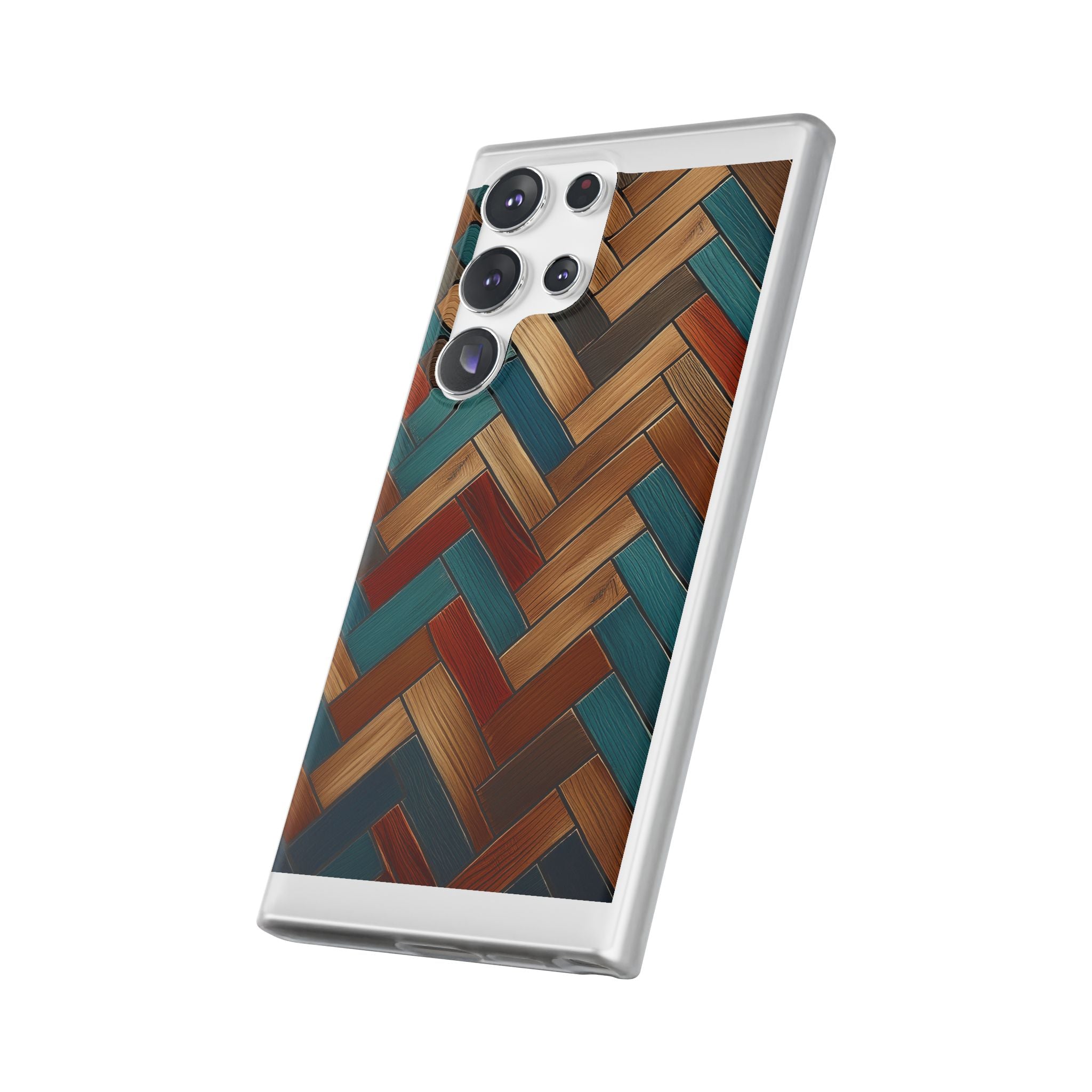 Herringbone Wood Pattern Flexi Phone Case
