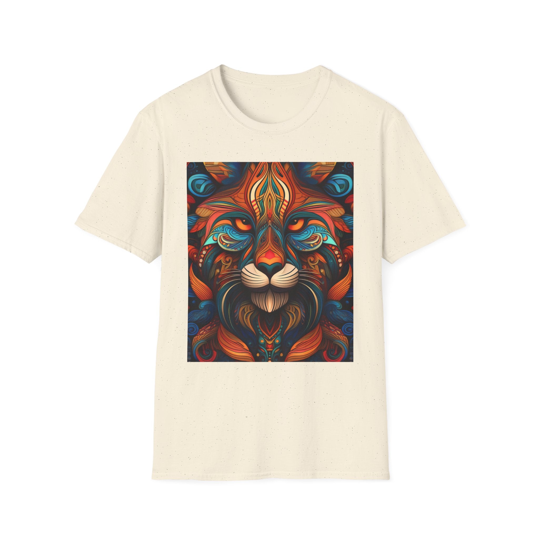 Lion Mandala T-Shirt — Colorful Psychedelic Lion Graphic Tee
