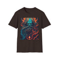 Mythic Sea God Graphic T-Shirt — Trident Poseidon Illustration