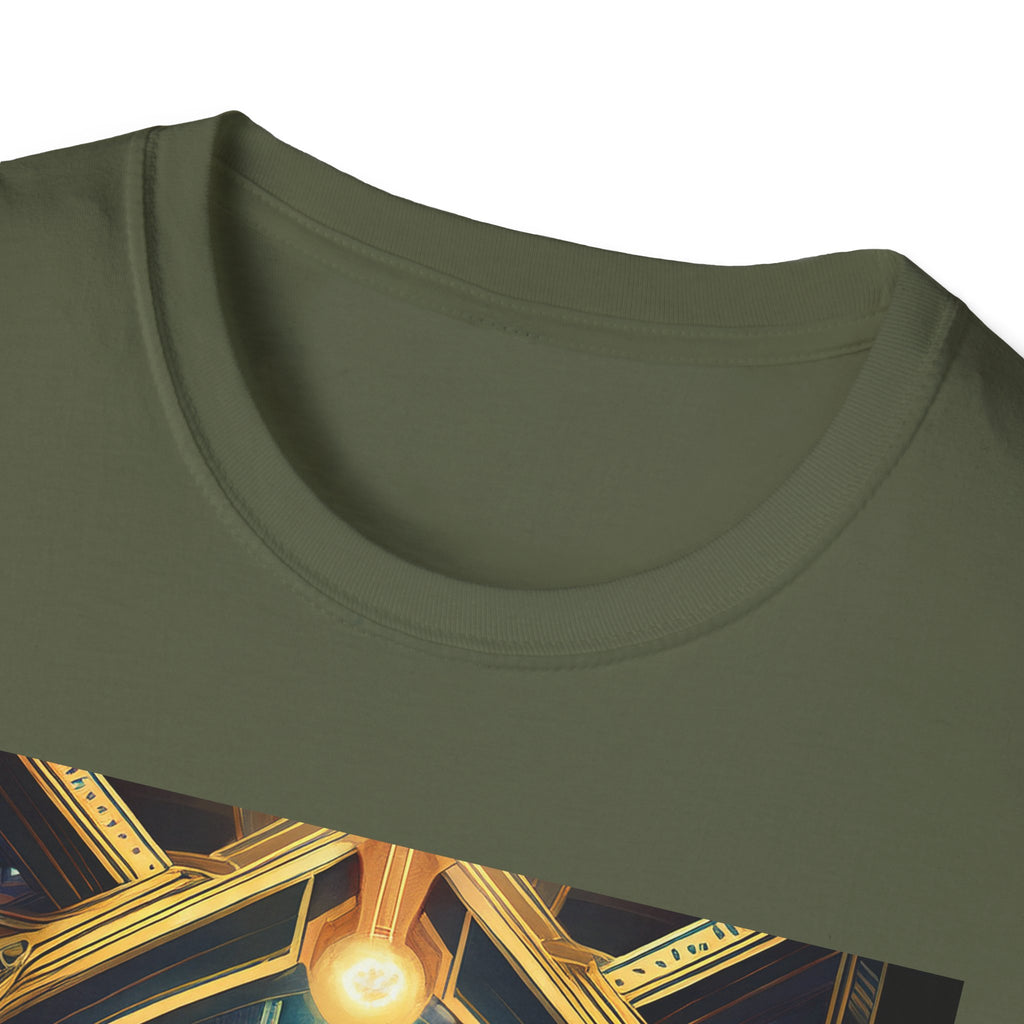 Mystic Observatory Art Tee — Cosmic Circle Gathering Graphic T-Shirt