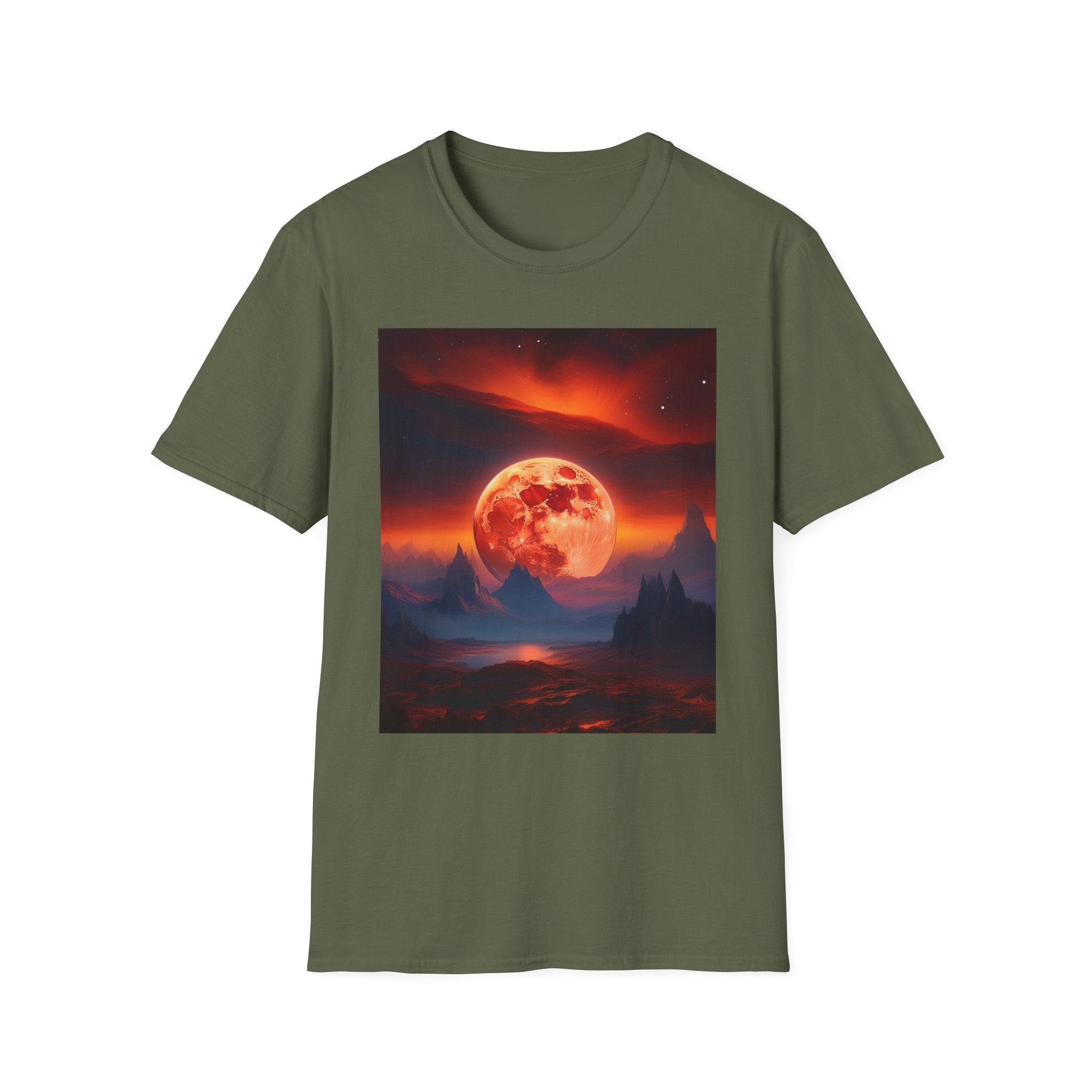 Red Moon Landscape T‑Shirt
