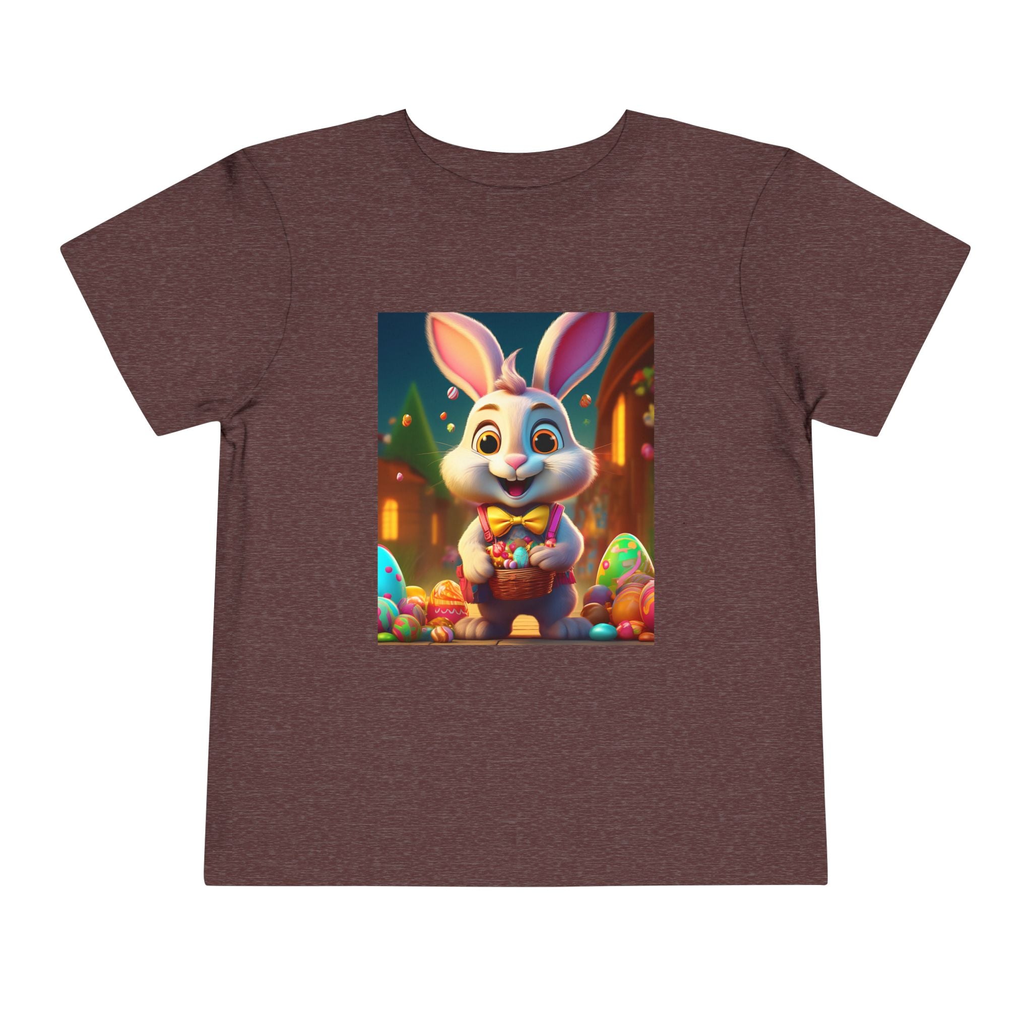 Easter Bunny Toddler Tee — Cute Bunny with Eggs Graphic Shirt