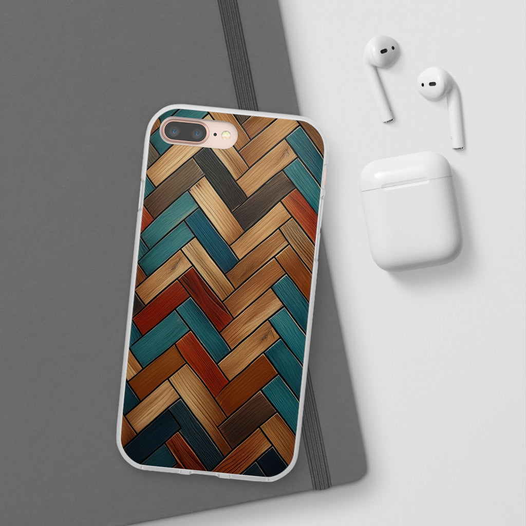 Herringbone Wood Pattern Flexi Phone Case