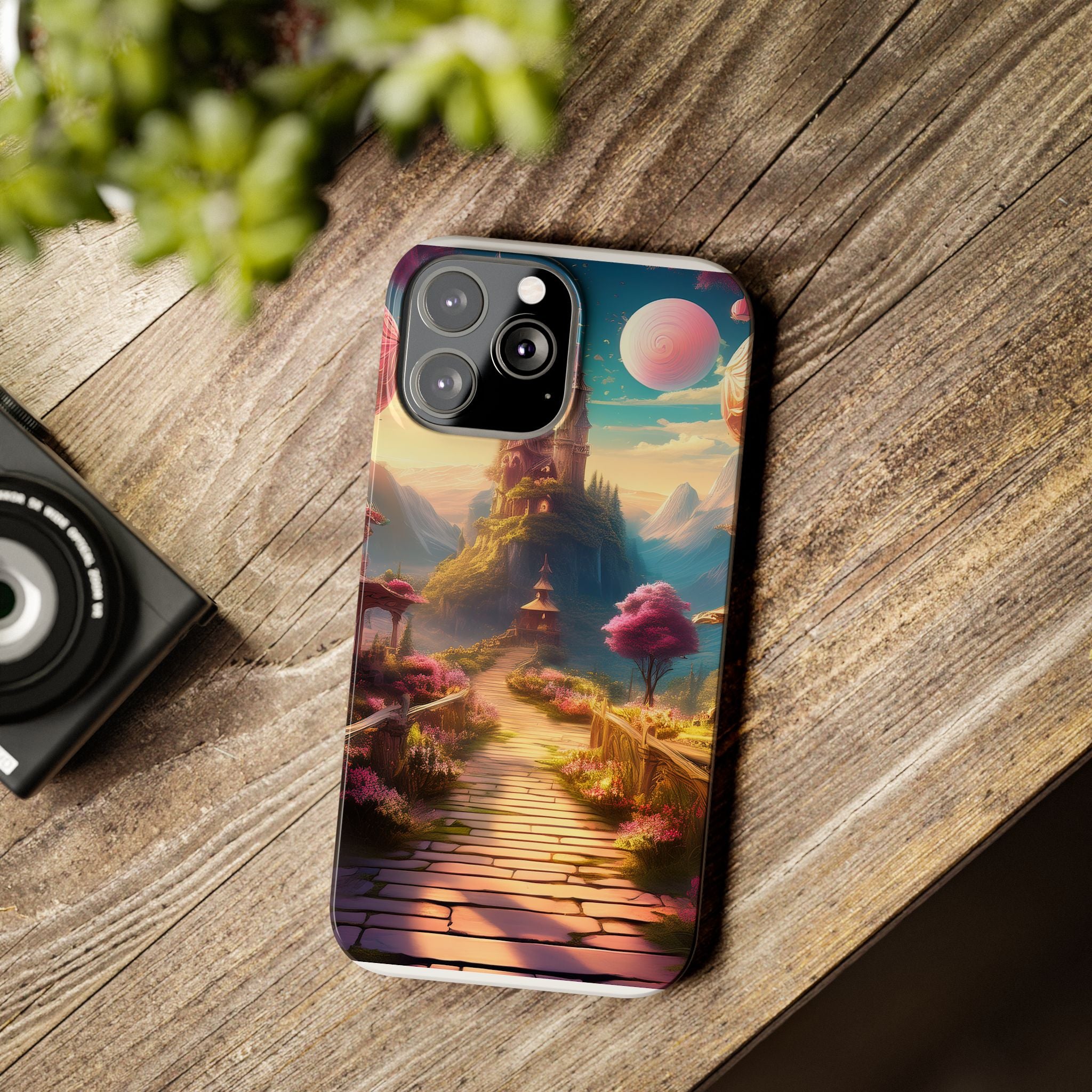 Slim Phone Case — Fantasy Castle Path Scenic iPhone Case