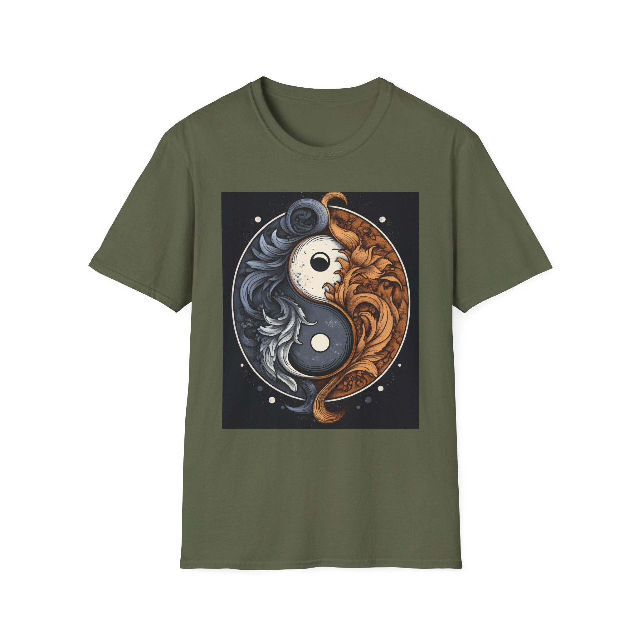 Yin Yang Dragon T-Shirt – Fire & Ice Balance Graphic Tee