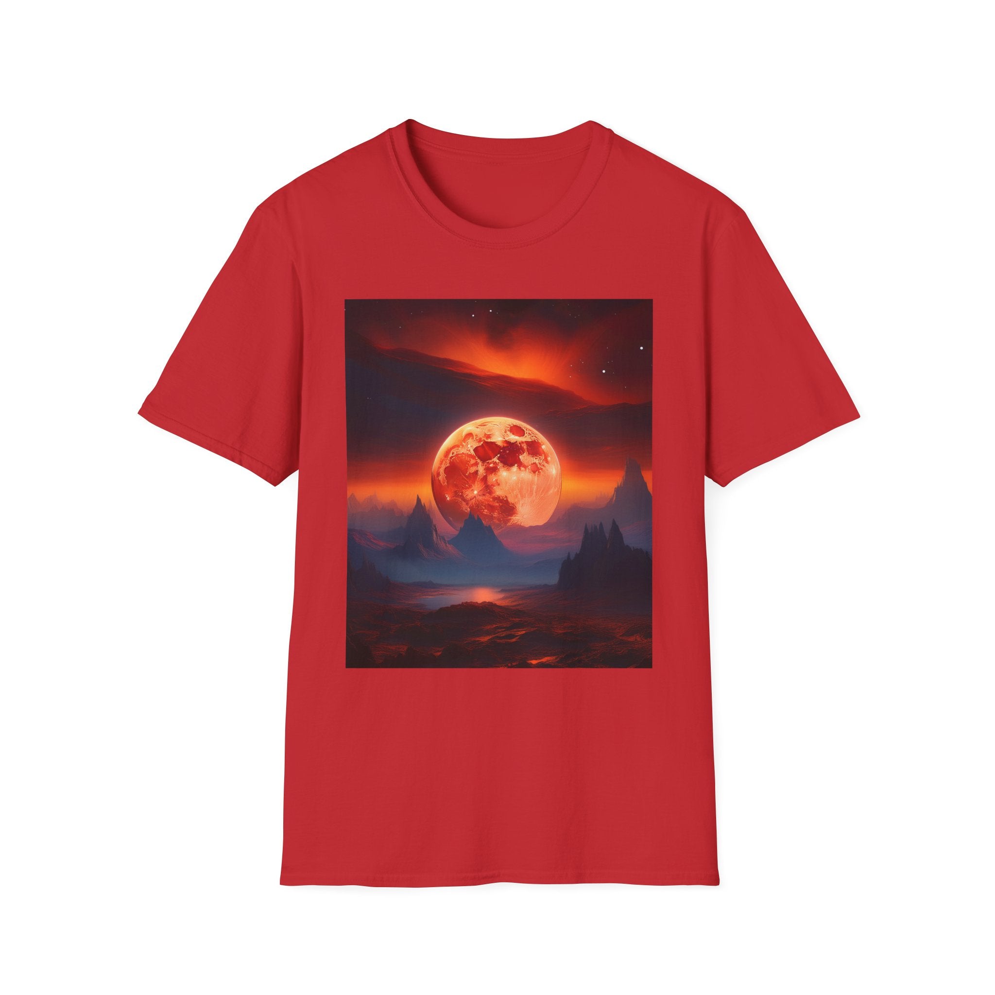 Red Moon Landscape T‑Shirt