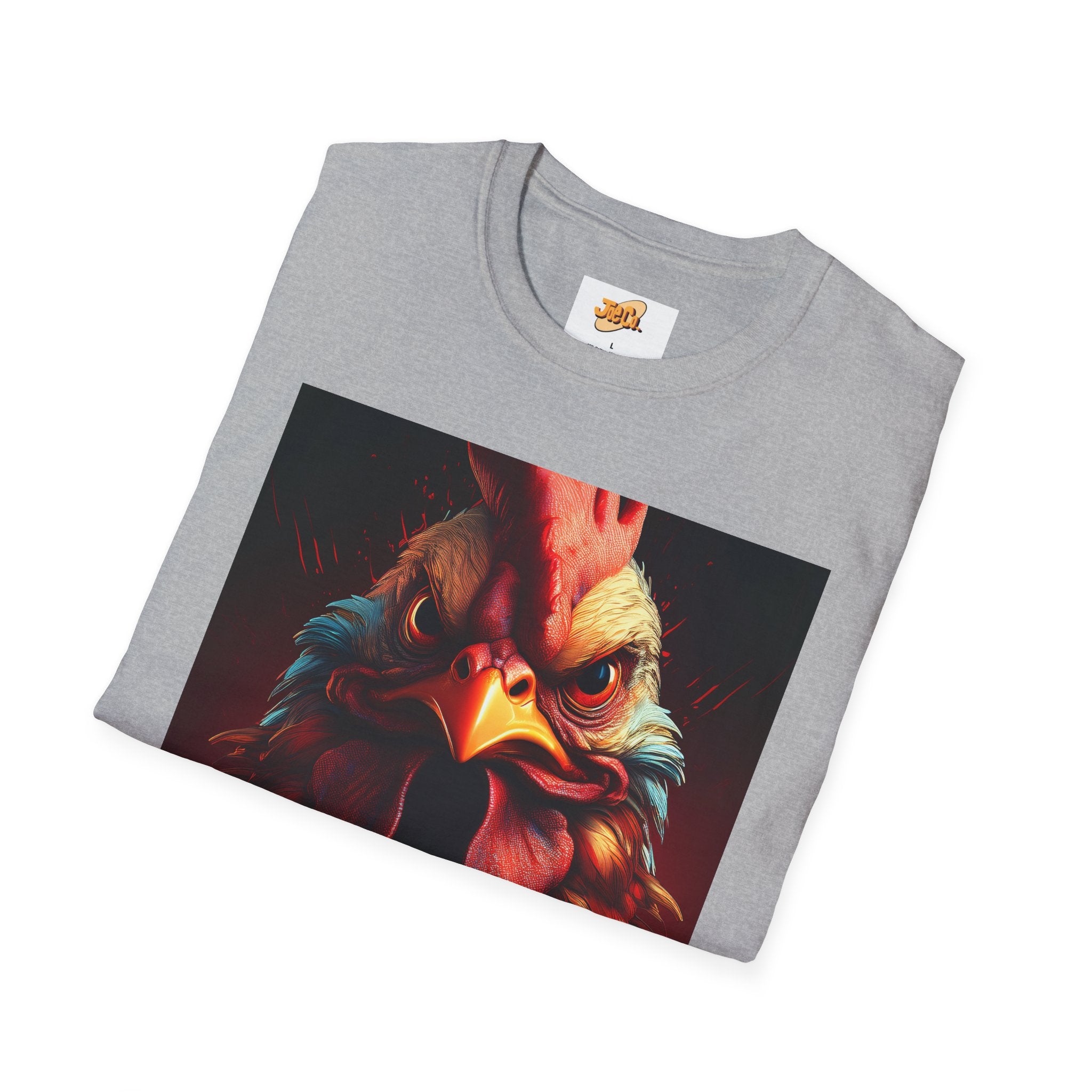 Rooster Portrait T-Shirt – Bold Vintage Farmhouse Rooster Art Tee