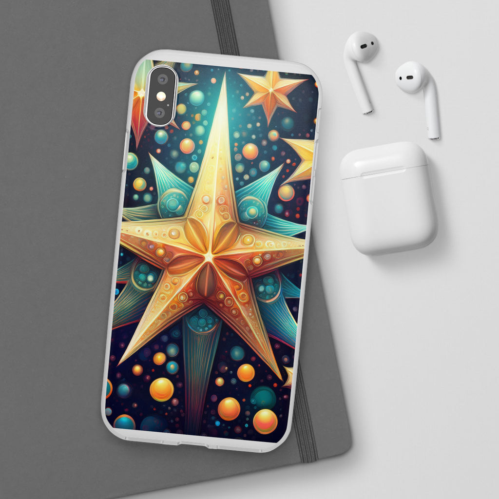 Starburst Galaxy Phone Case — Colorful Cosmic Star Design Flexible Case