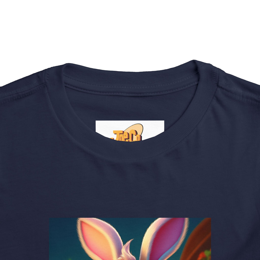 Easter Bunny Toddler Tee — Cute Bunny with Eggs Graphic Shirt