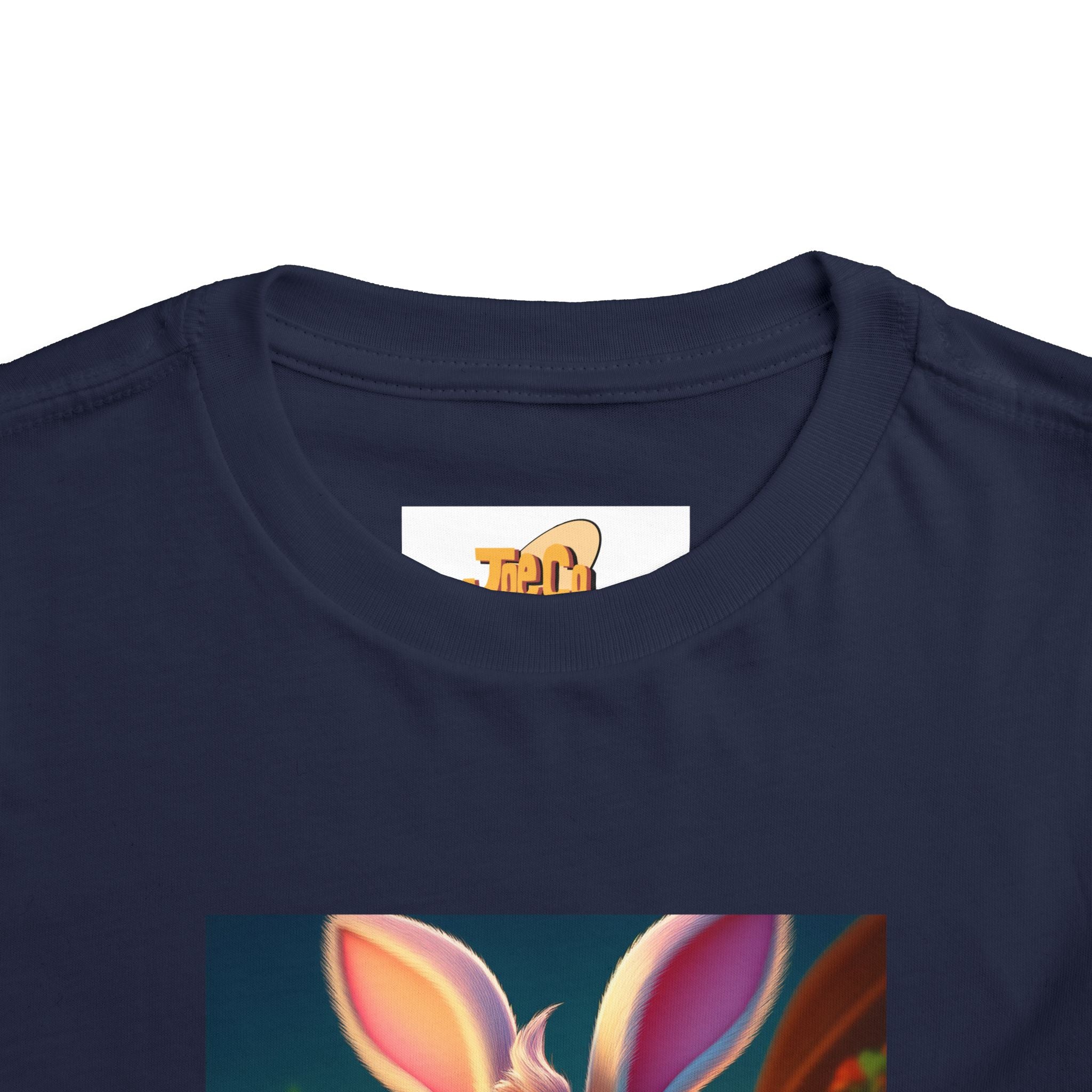 Easter Bunny Toddler Tee — Cute Bunny with Eggs Graphic Shirt