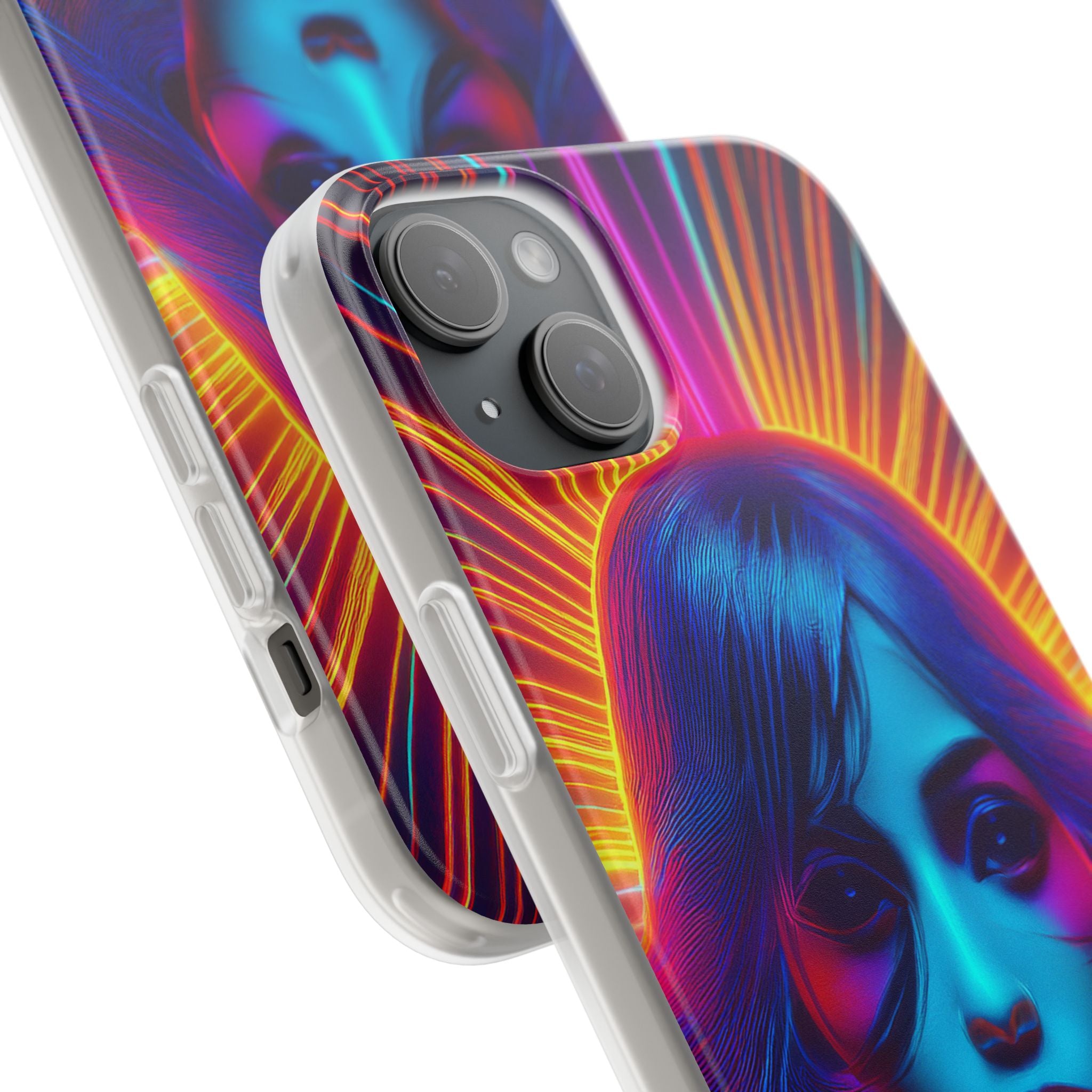 Phone Case — Neon Retro Portrait Mandala