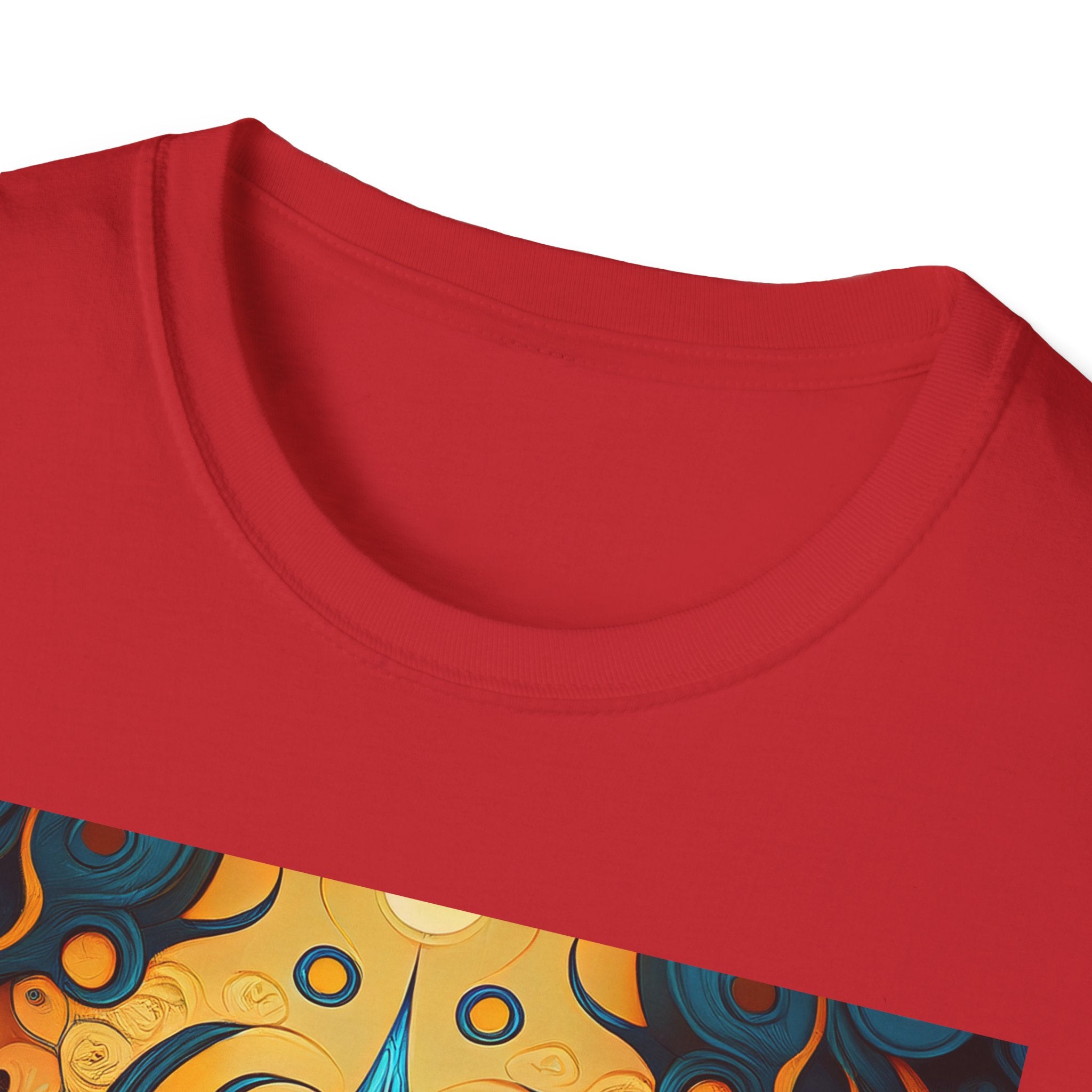 Psychedelic Abstract Mask T-Shirt — Vibrant Tribal Floral Art Tee