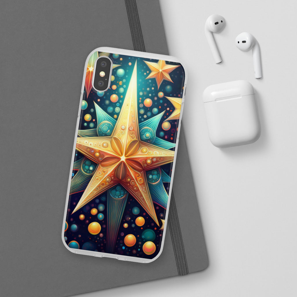 Starburst Galaxy Phone Case — Colorful Cosmic Star Design Flexible Case