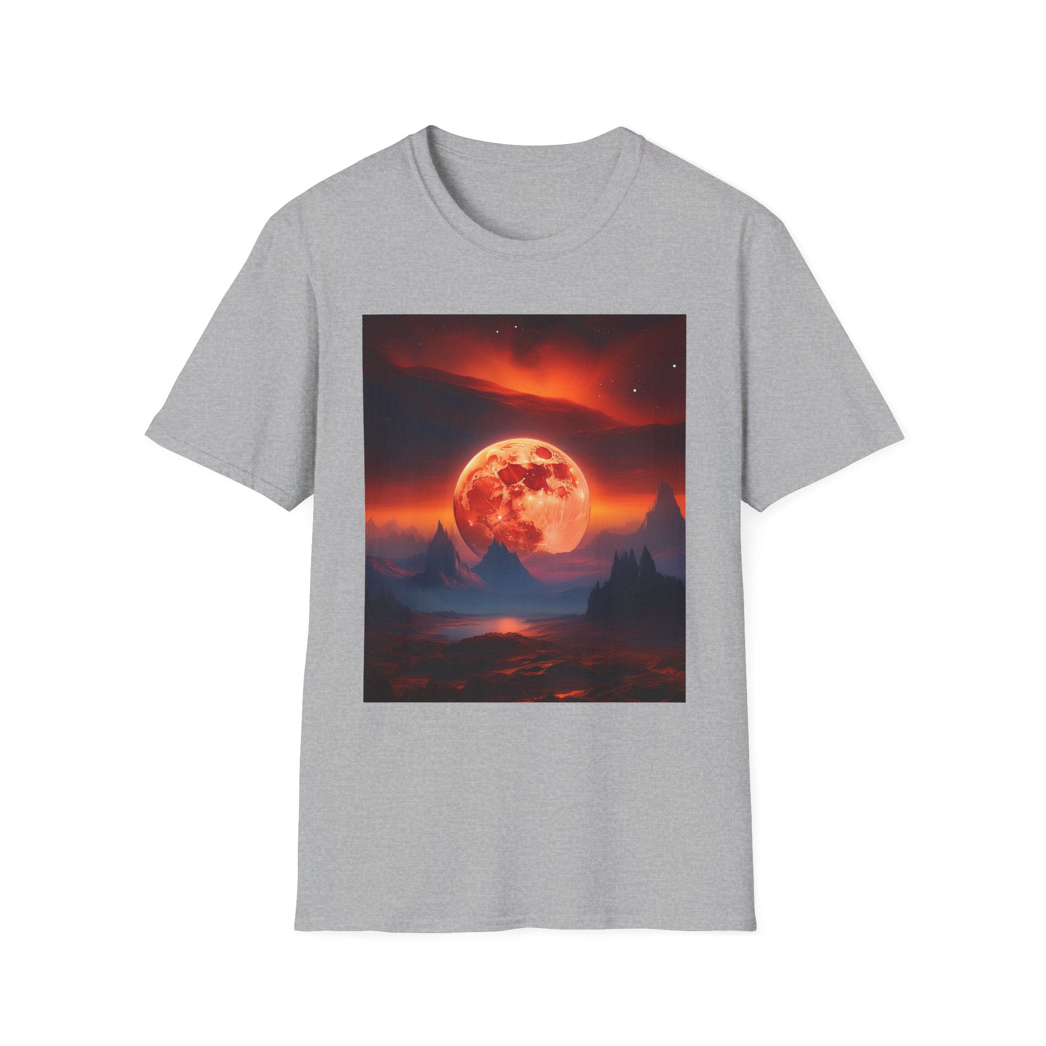 Red Moon Landscape T‑Shirt