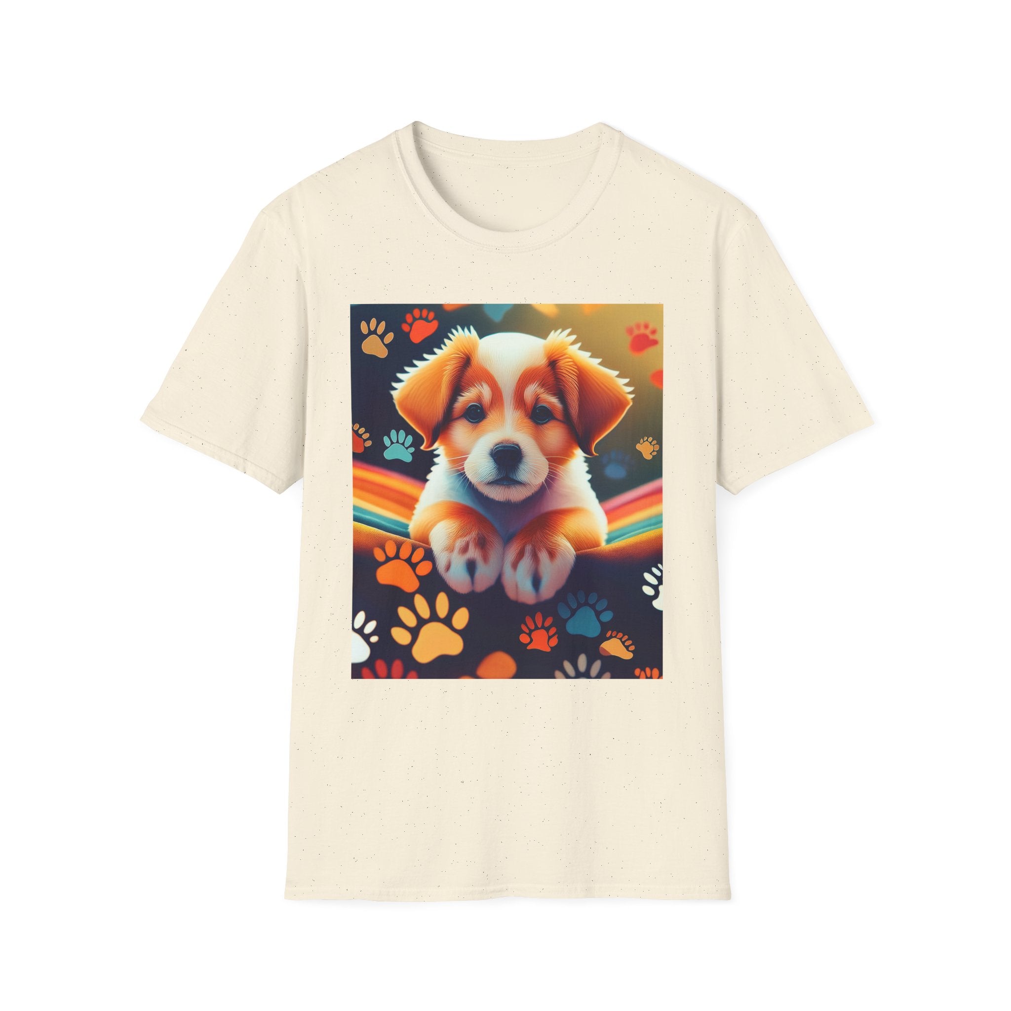 Puppy Paw Rainbow T-Shirt — Cute Puppy Graphic Tee