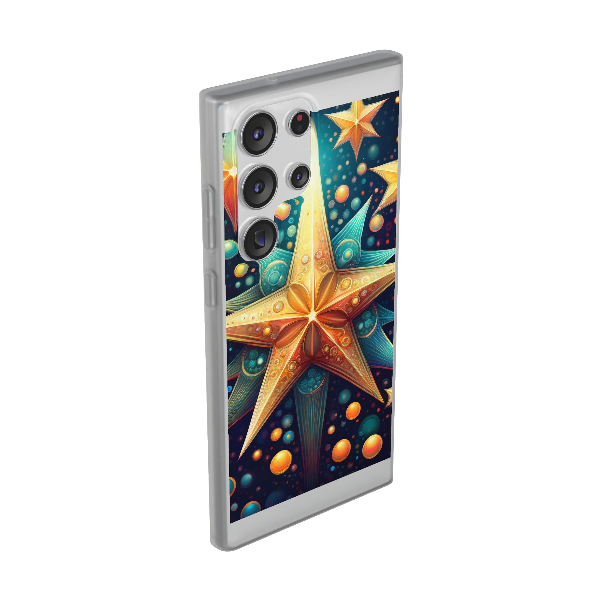 Starburst Galaxy Phone Case — Colorful Cosmic Star Design Flexible Case