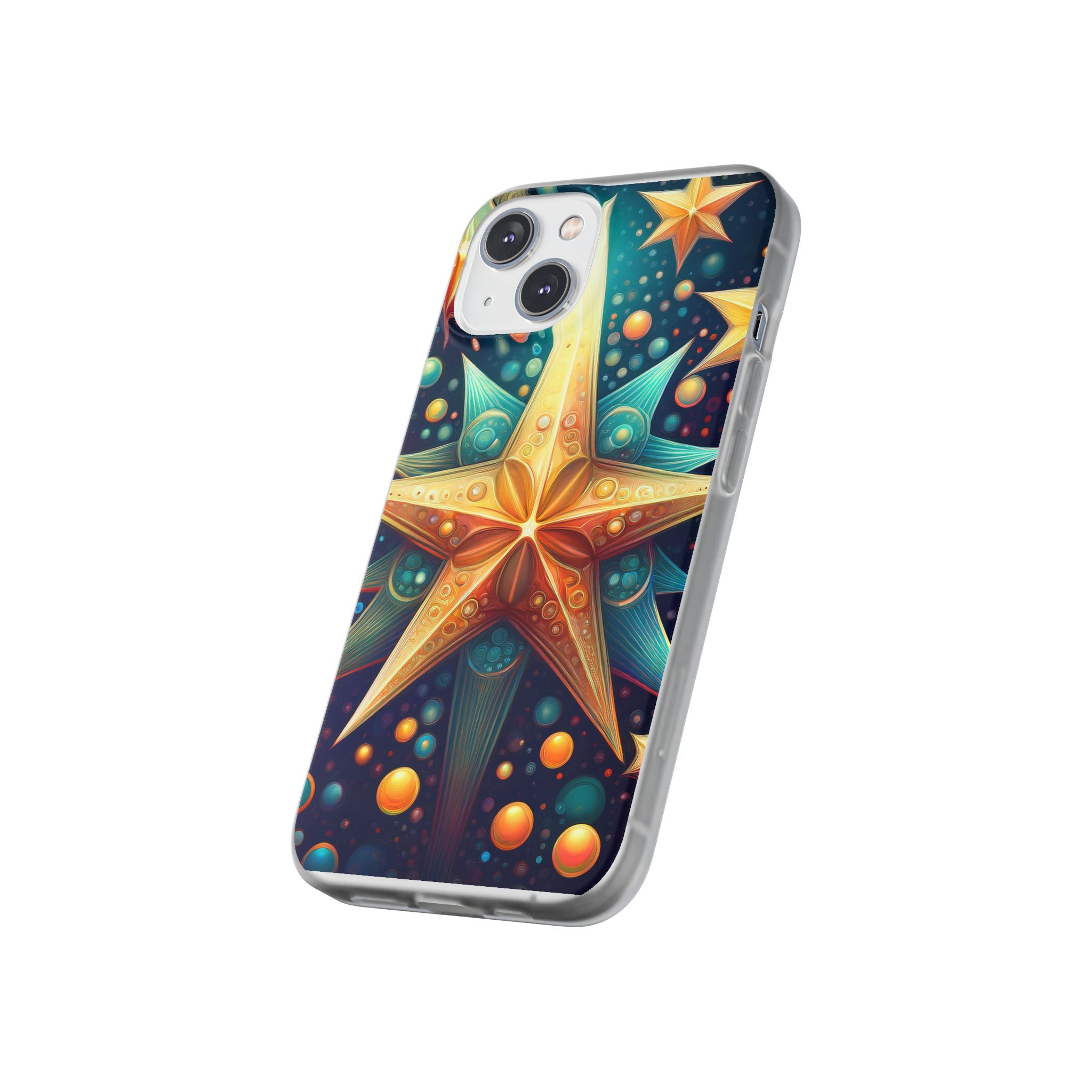Starburst Galaxy Phone Case — Colorful Cosmic Star Design Flexible Case