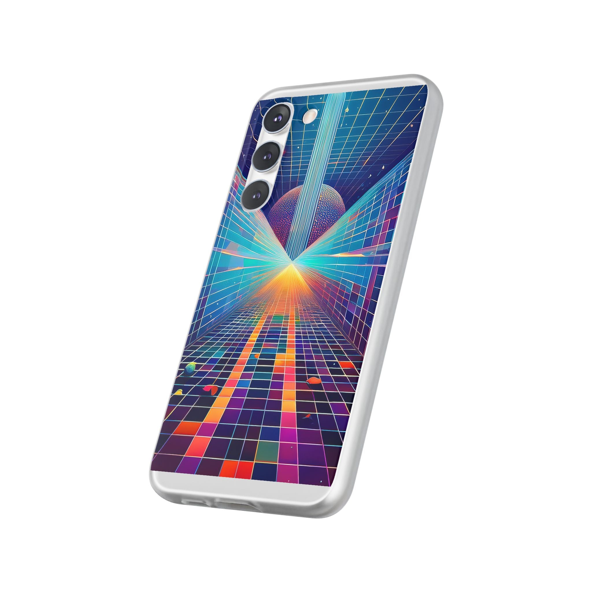 Retro Wave Phone Case — Neon Grid Sci‑Fi iPhone Cover