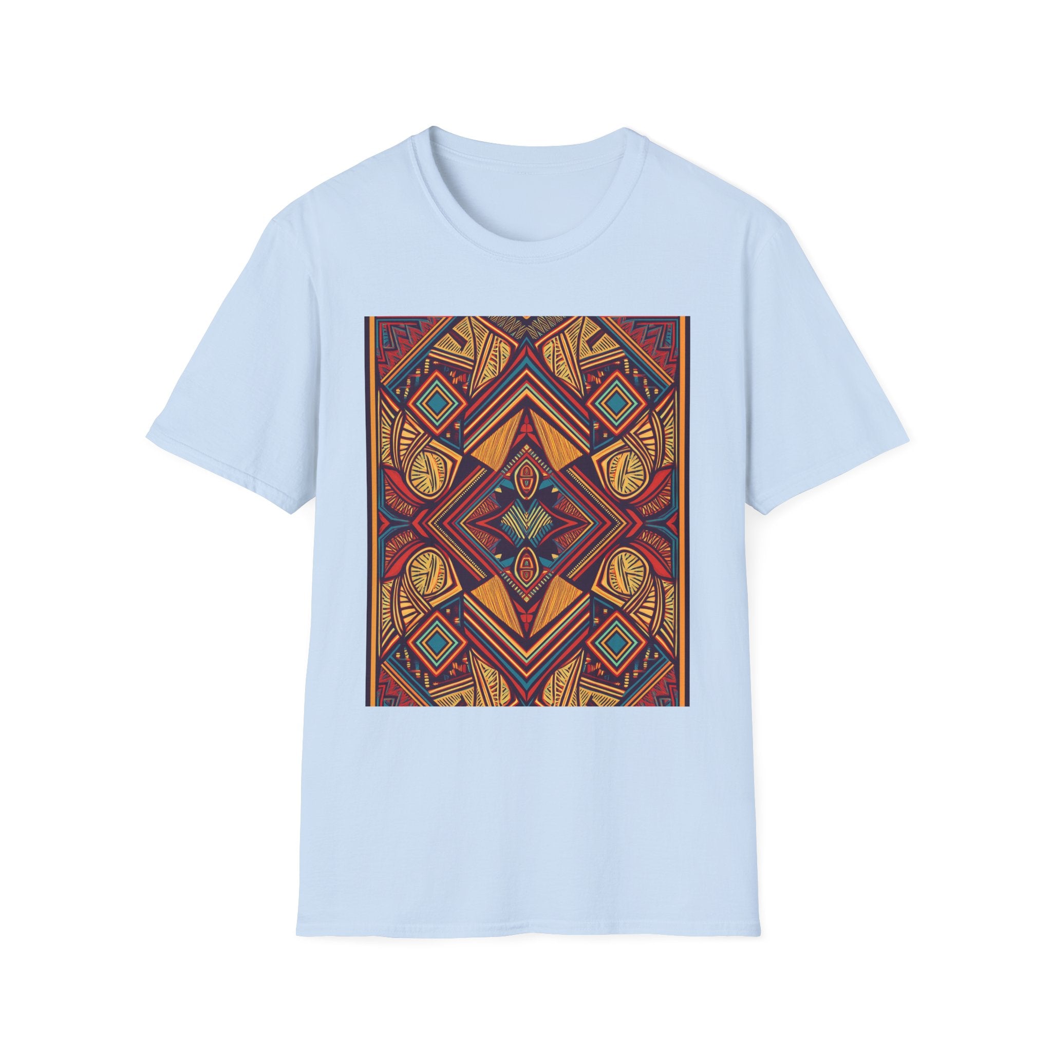 Geometric Tribal Pattern T-Shirt — Boho Vintage Aztec Graphic Tee