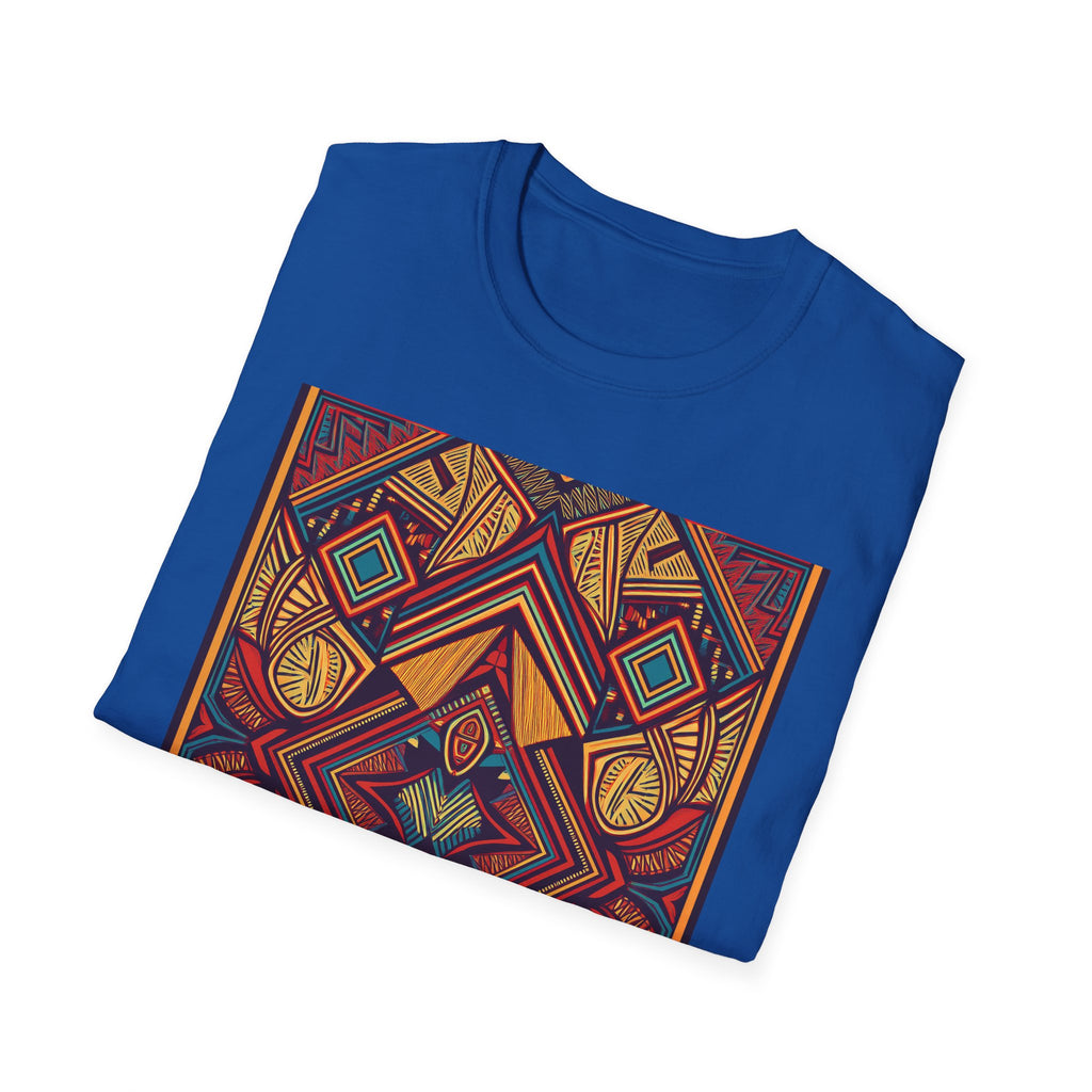 Geometric Tribal Pattern T-Shirt — Boho Vintage Aztec Graphic Tee