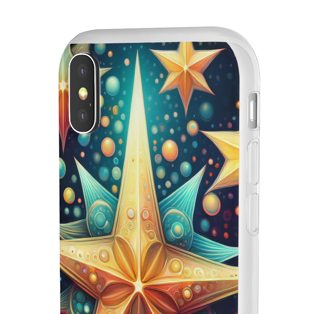 Starburst Galaxy Phone Case — Colorful Cosmic Star Design Flexible Case