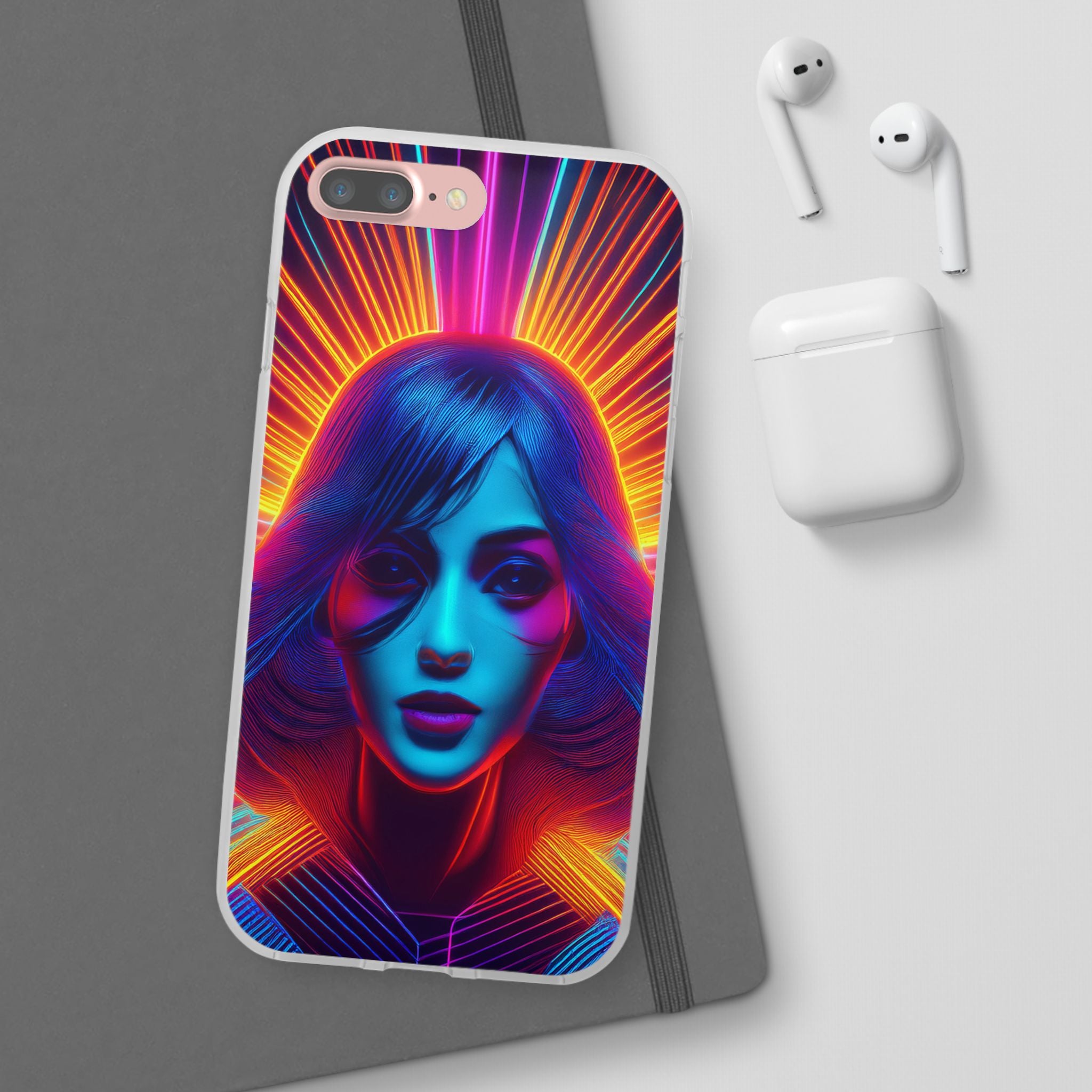 Phone Case — Neon Retro Portrait Mandala