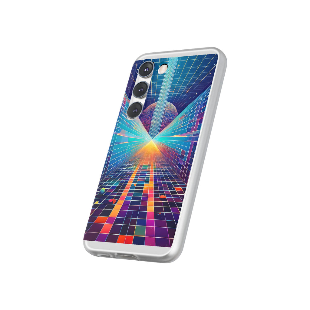 Retro Wave Phone Case — Neon Grid Sci‑Fi iPhone Cover