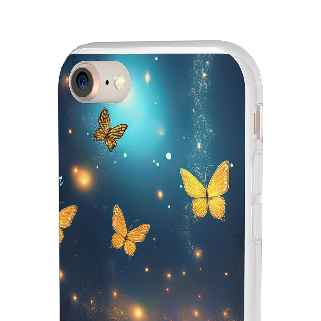 Butterfly Night Sky Phone Case – Glowing Firefly Fantasy for iPhone