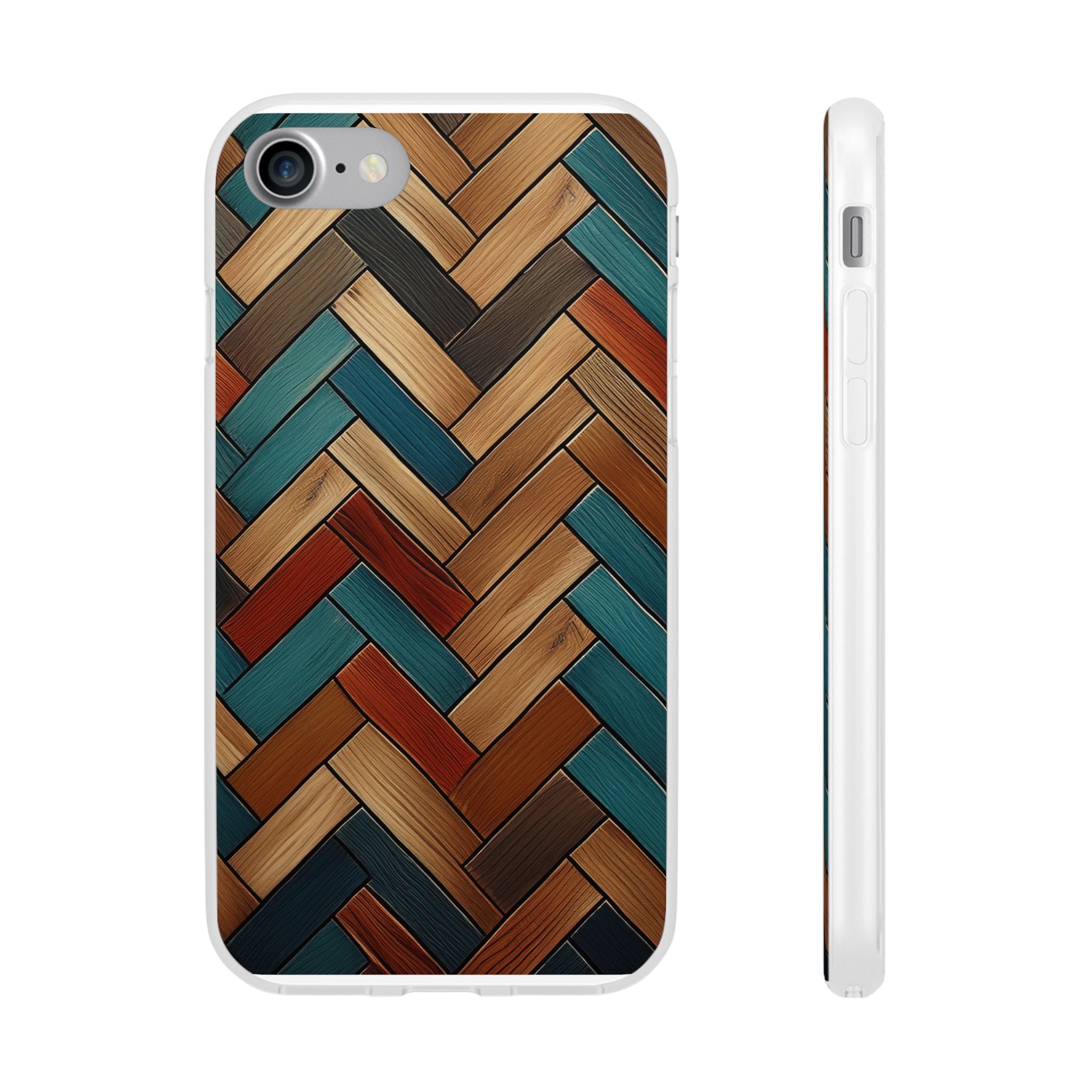 Herringbone Wood Pattern Flexi Phone Case
