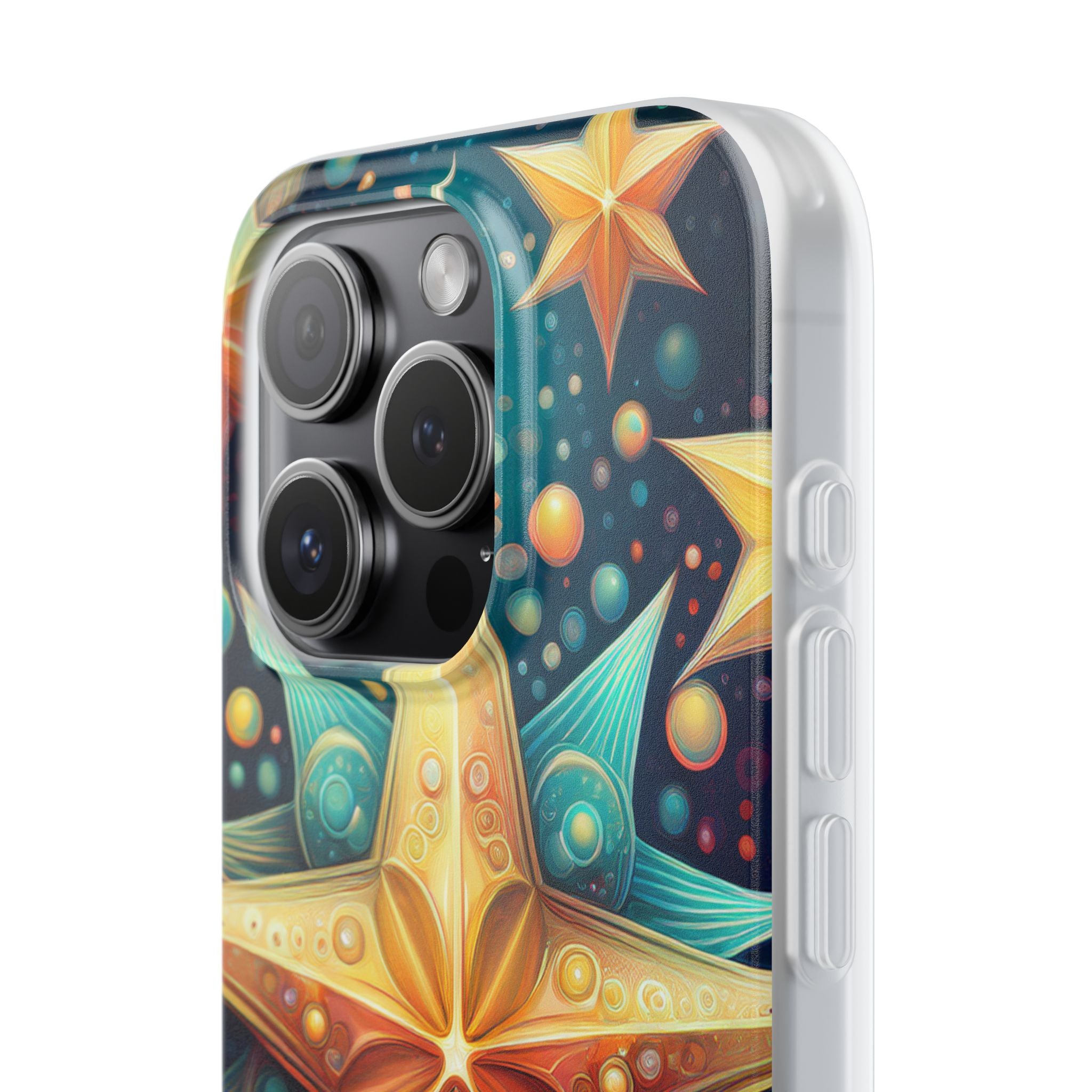 Starburst Galaxy Phone Case — Colorful Cosmic Star Design Flexible Case