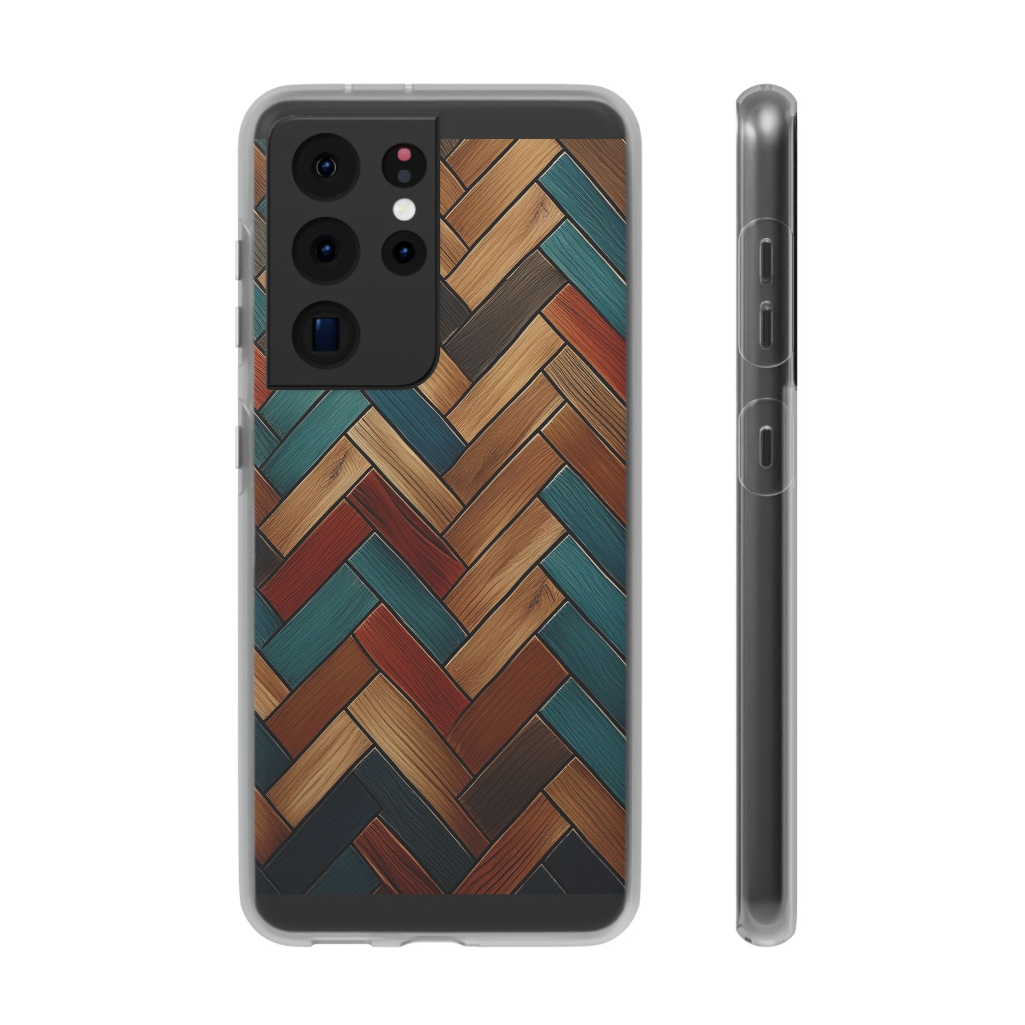 Herringbone Wood Pattern Flexi Phone Case