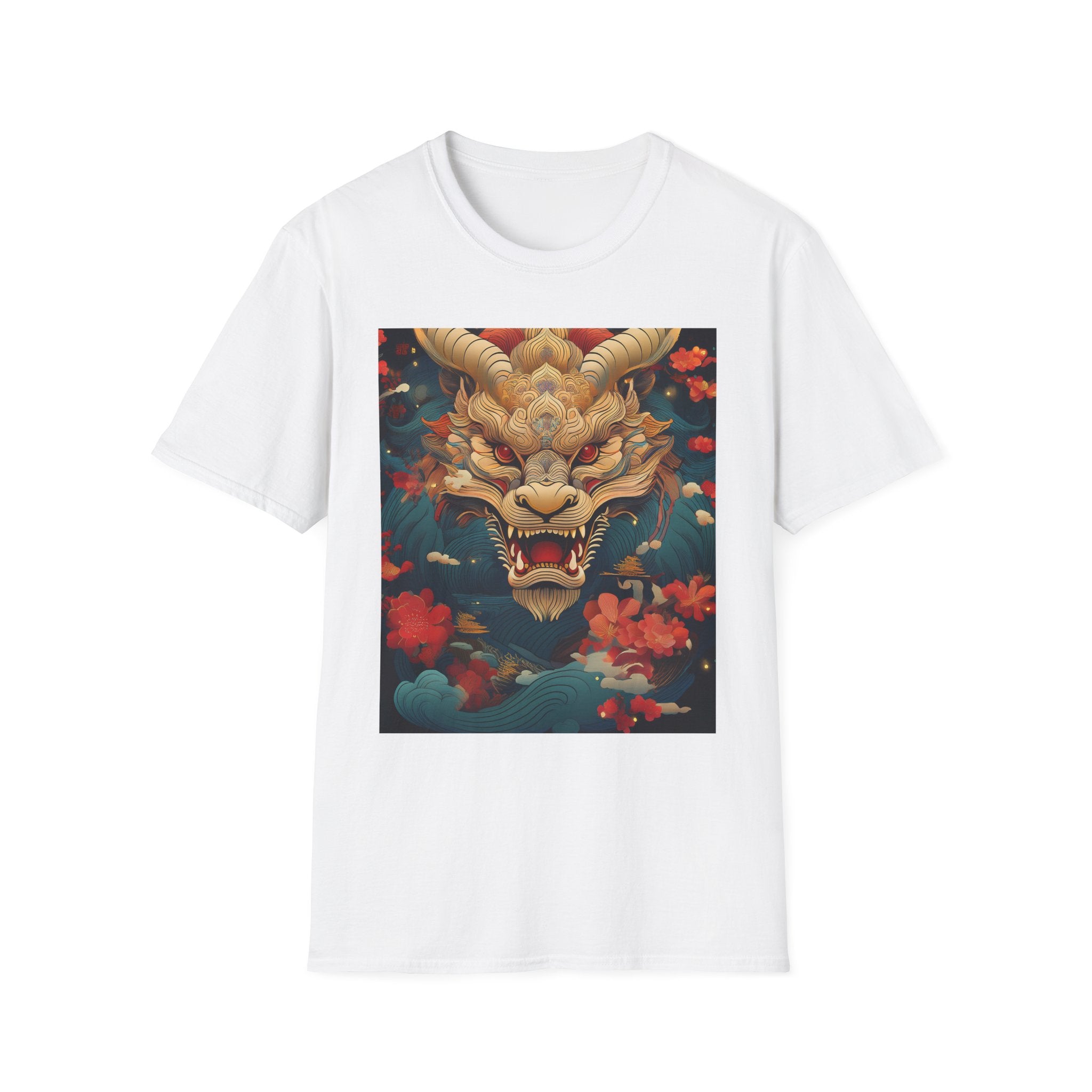 Dragon Mask T-Shirt — Asian Mythic Dragon Art Tee