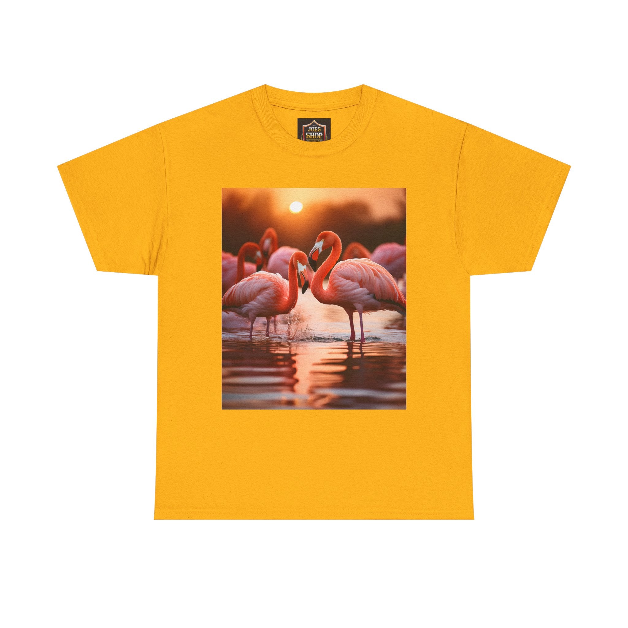 Flamingo Sunset T-Shirt — Tropical Flamingo Graphic Tee