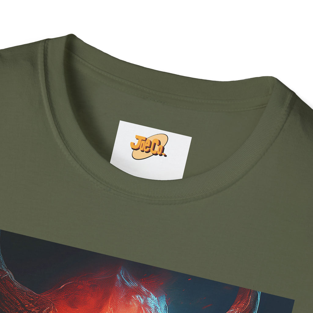 Demon Skull T-Shirt — Fiery Horned Demon Graphic Tee