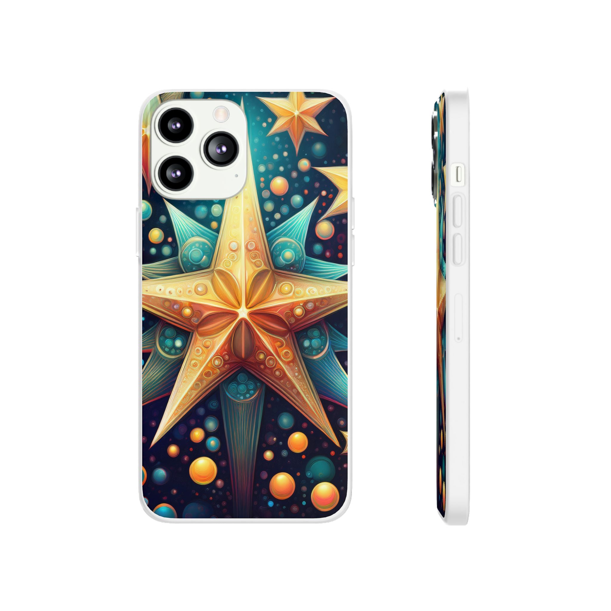 Starburst Galaxy Phone Case — Colorful Cosmic Star Design Flexible Case