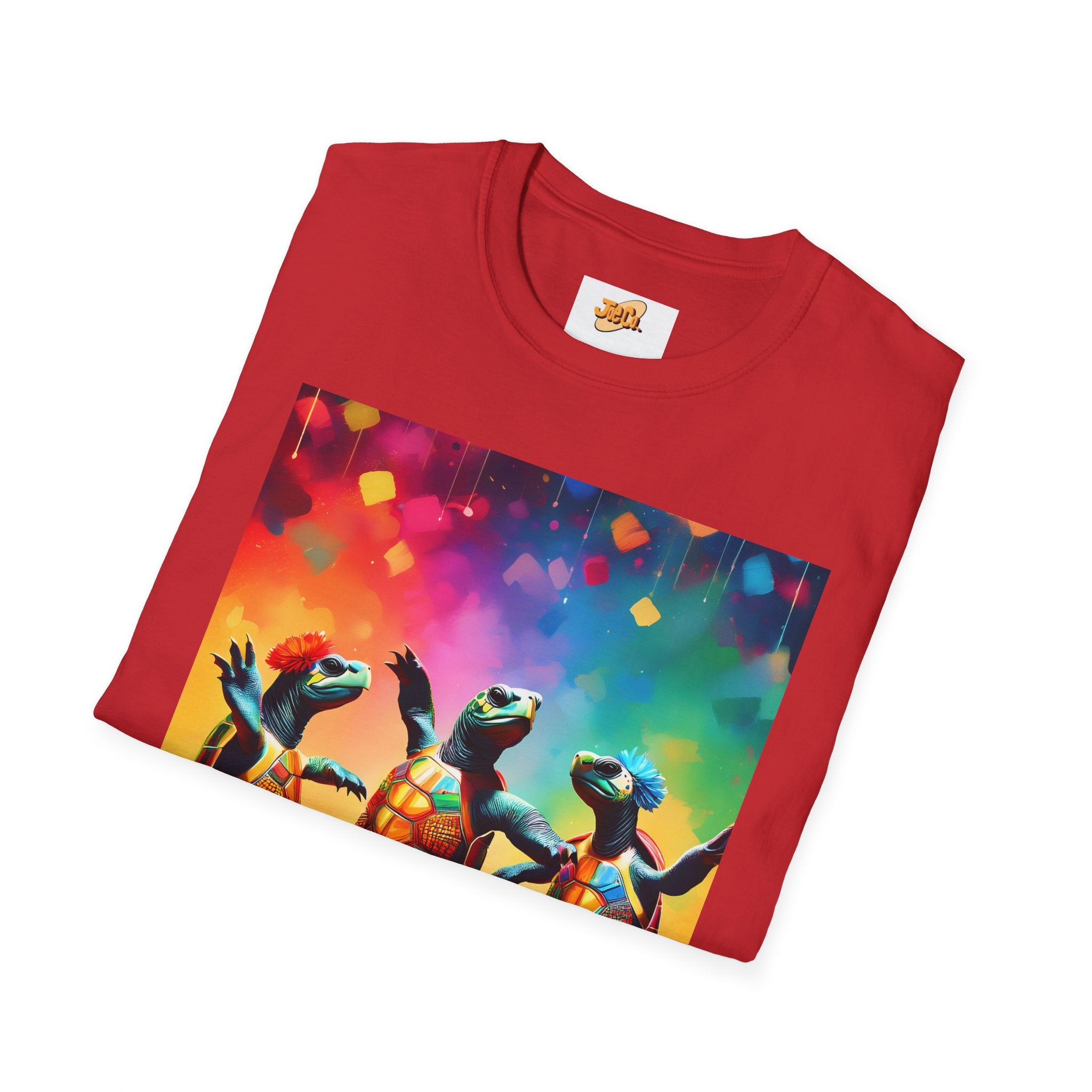 Dancing Turtles Graphic T-Shirt — Colorful Party Sea Turtle Tee