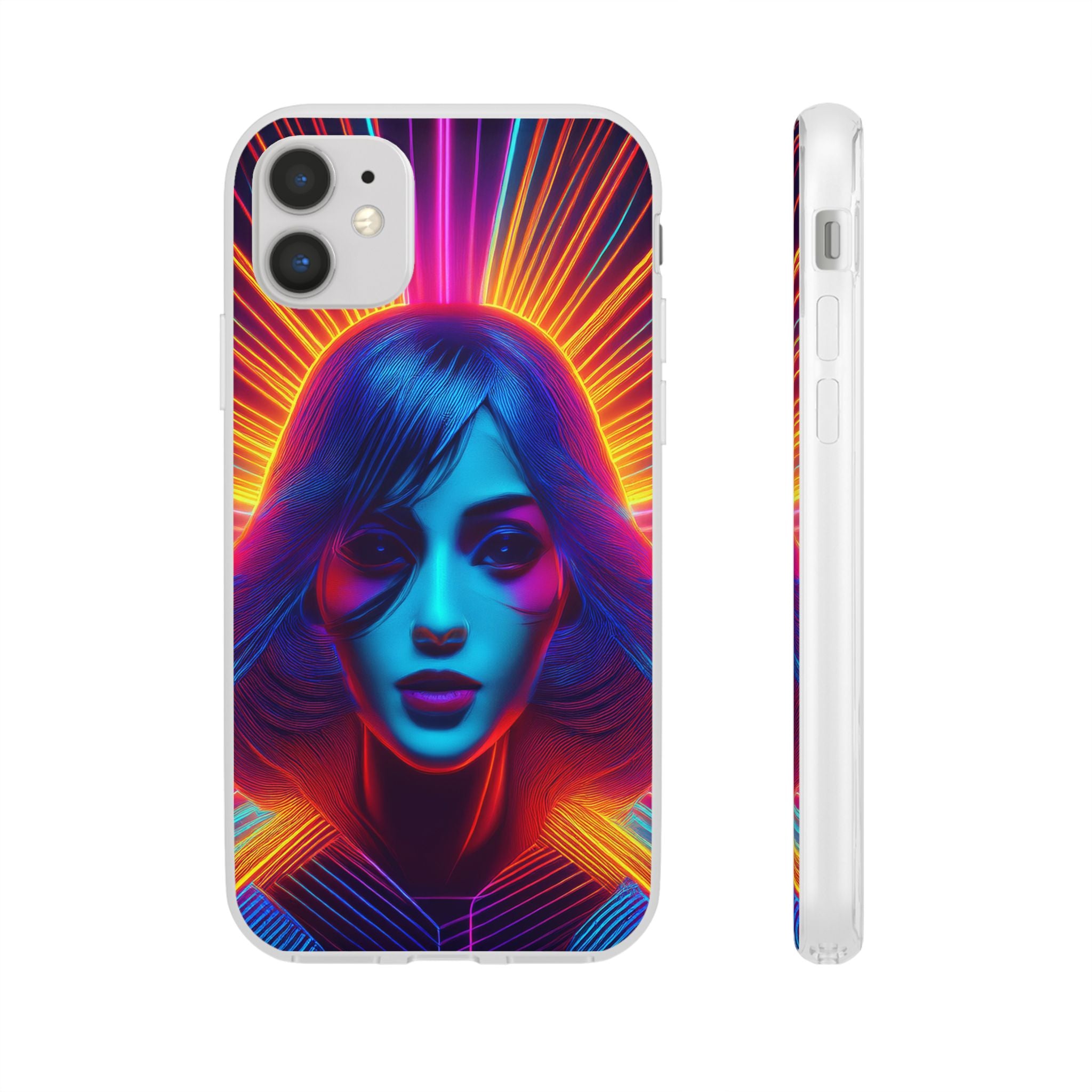Phone Case — Neon Retro Portrait Mandala