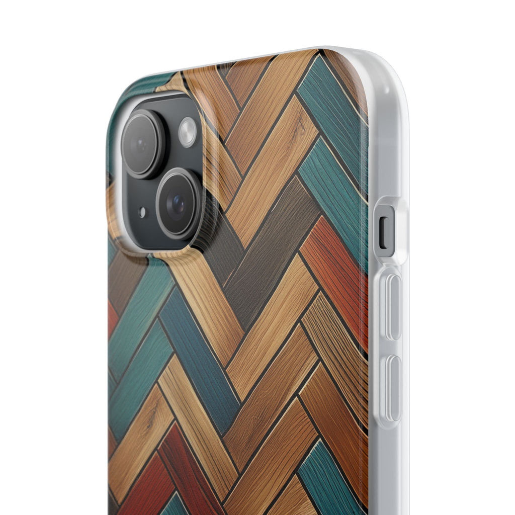 Herringbone Wood Pattern Flexi Phone Case