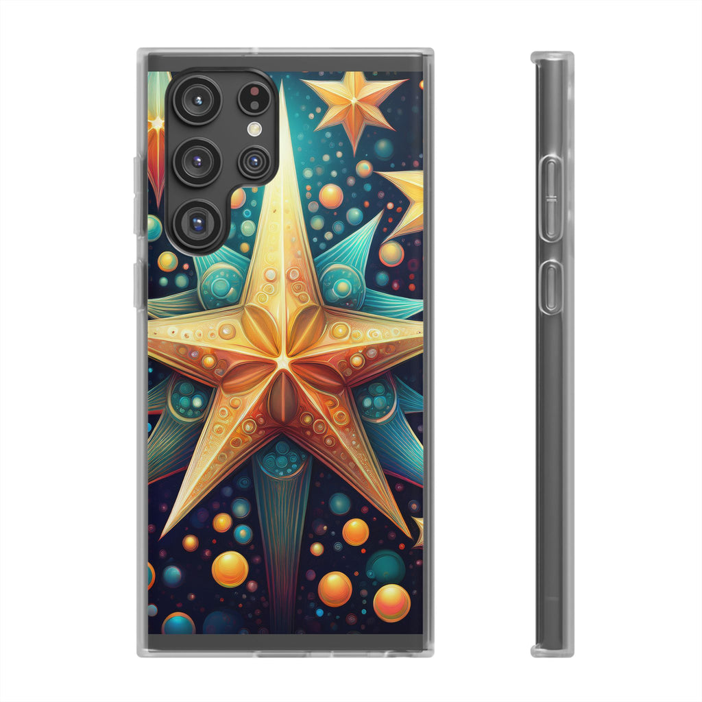 Starburst Galaxy Phone Case — Colorful Cosmic Star Design Flexible Case