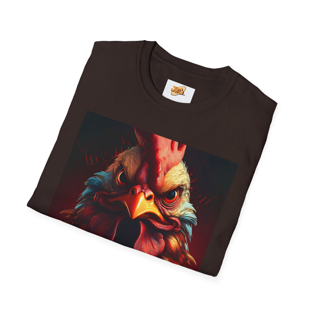 Rooster Portrait T-Shirt – Bold Vintage Farmhouse Rooster Art Tee