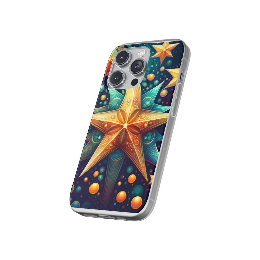 Starburst Galaxy Phone Case — Colorful Cosmic Star Design Flexible Case