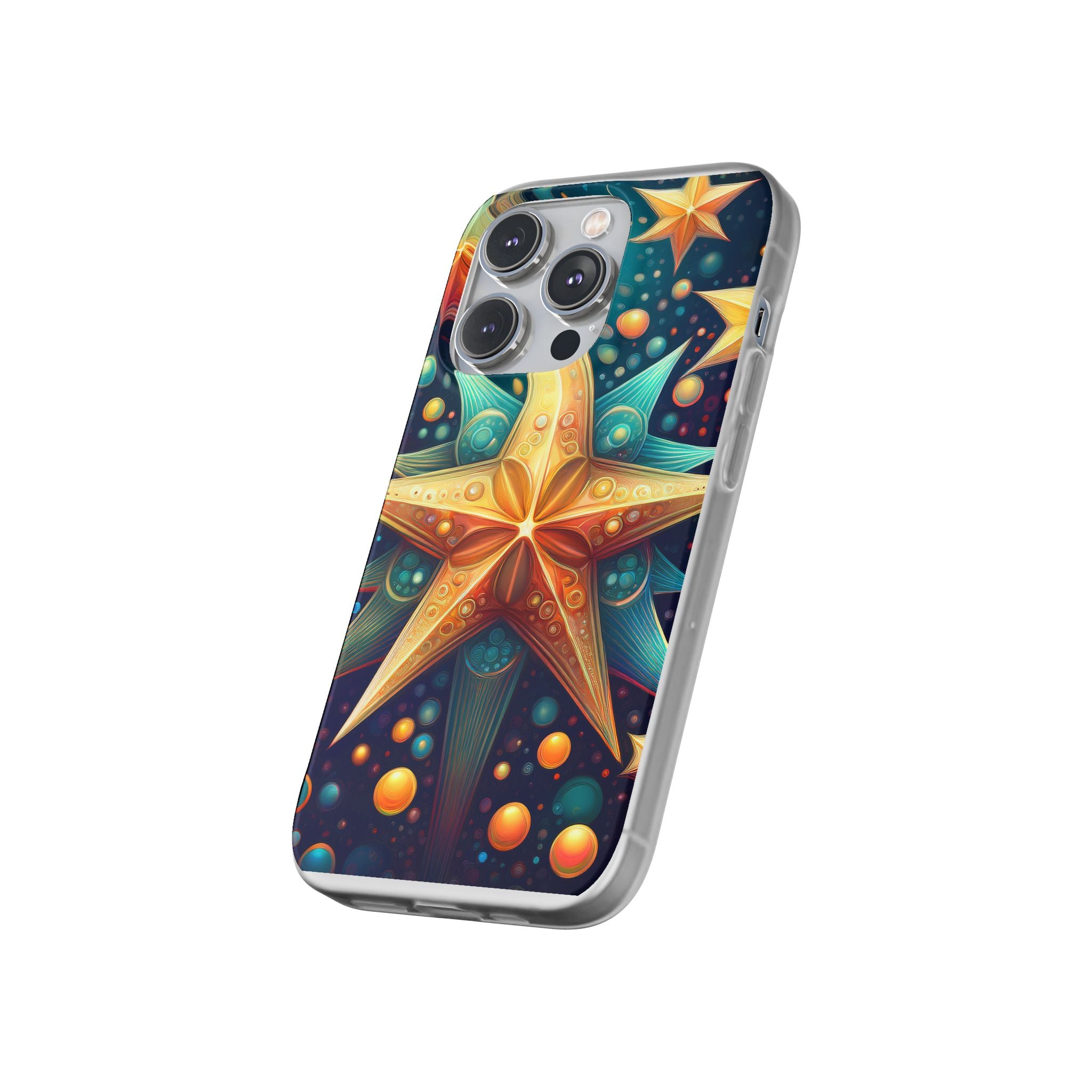 Starburst Galaxy Phone Case — Colorful Cosmic Star Design Flexible Case