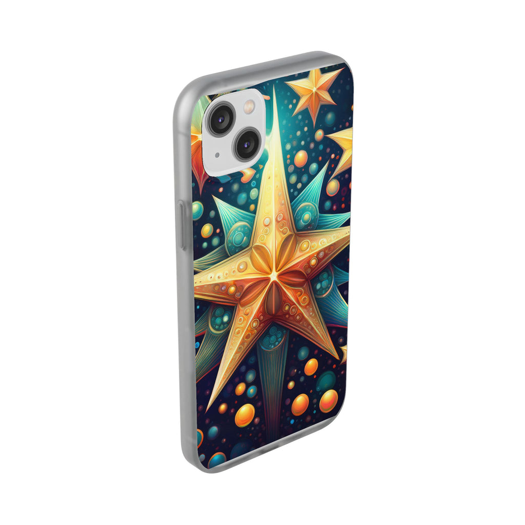 Starburst Galaxy Phone Case — Colorful Cosmic Star Design Flexible Case